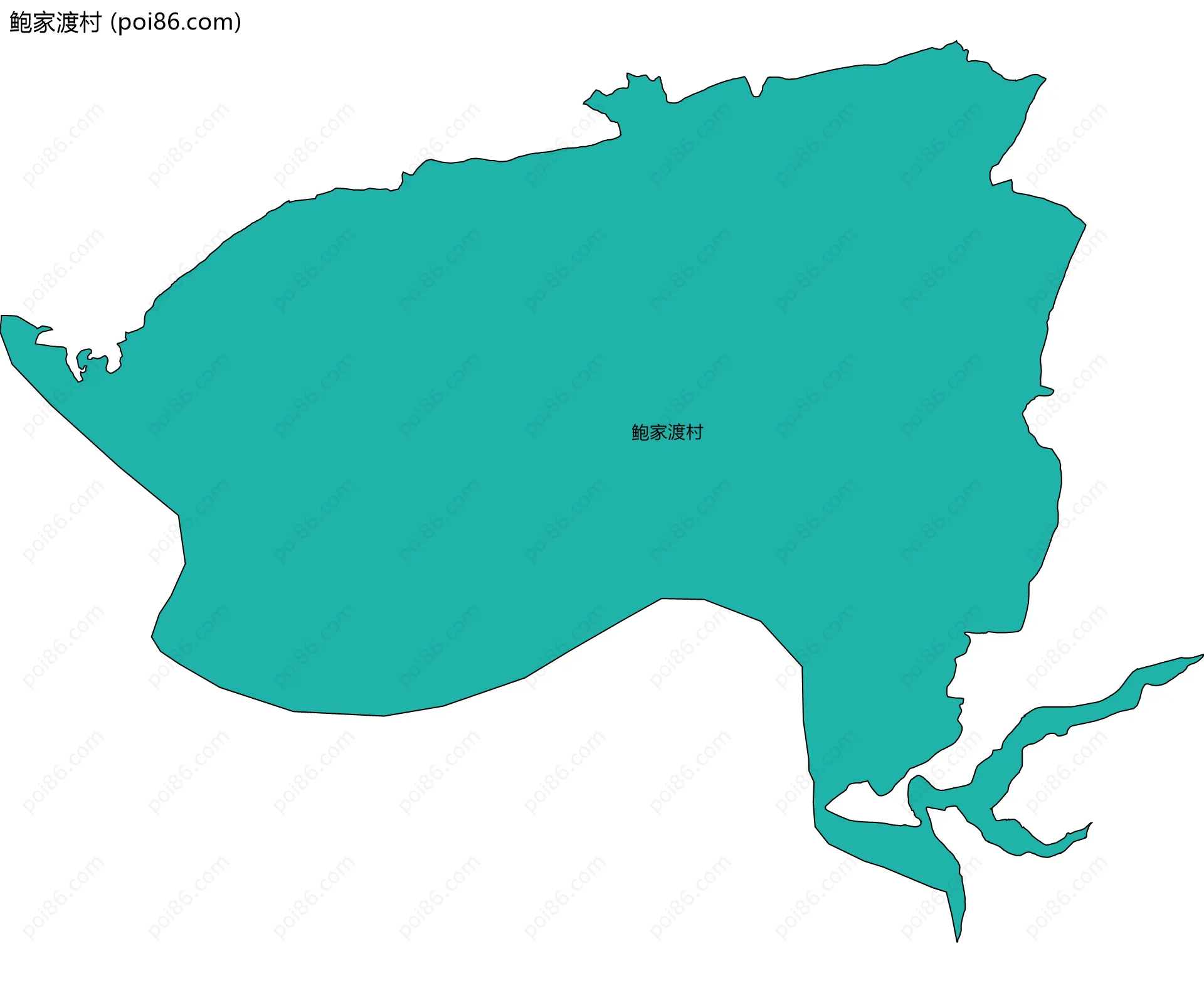 鲍家渡村边界地图