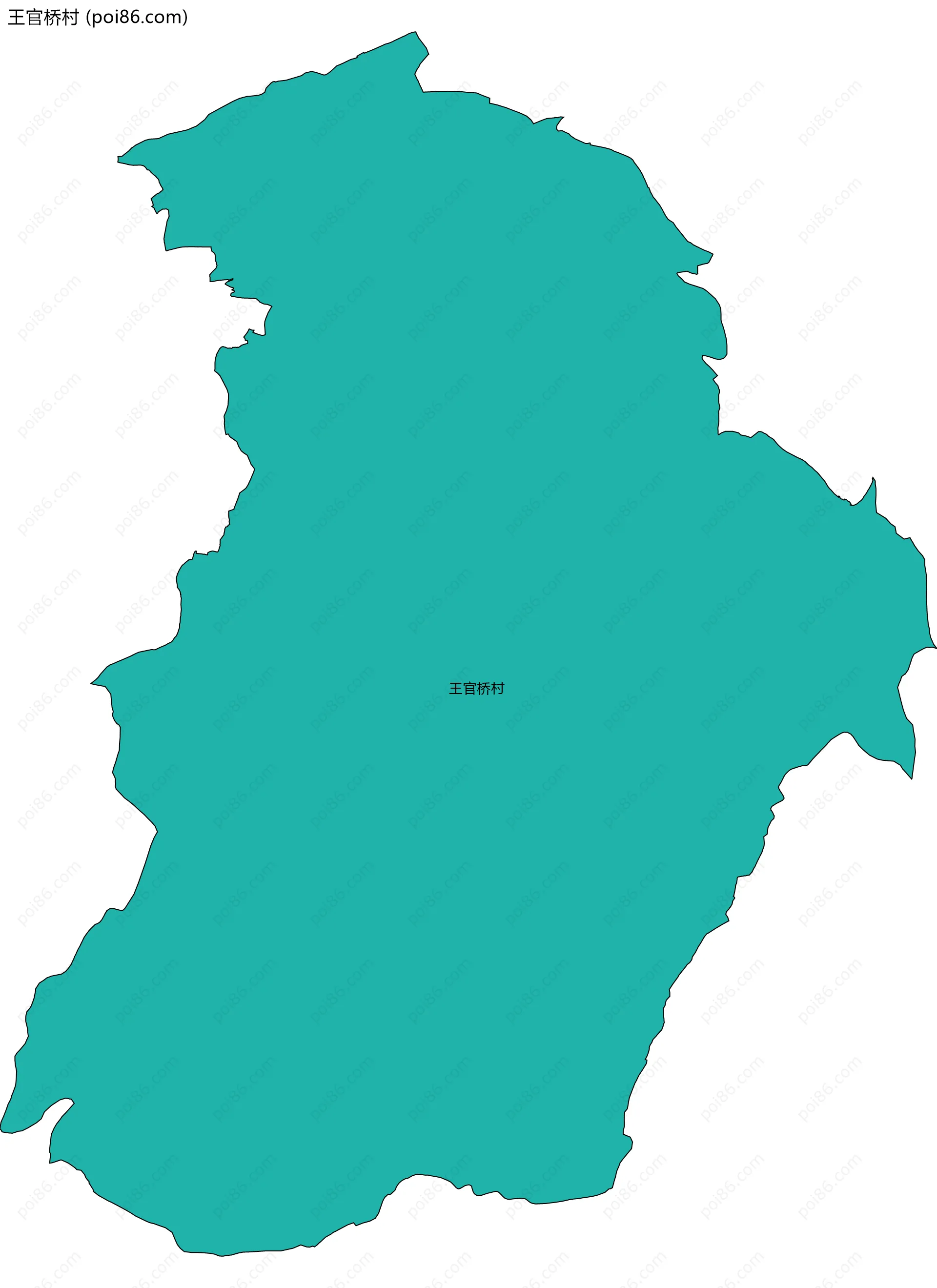 王官桥村边界地图