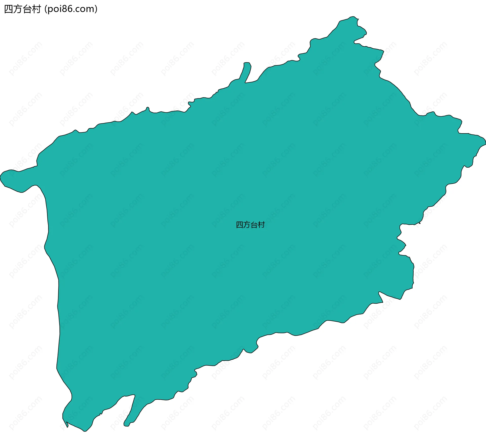 四方台村边界地图