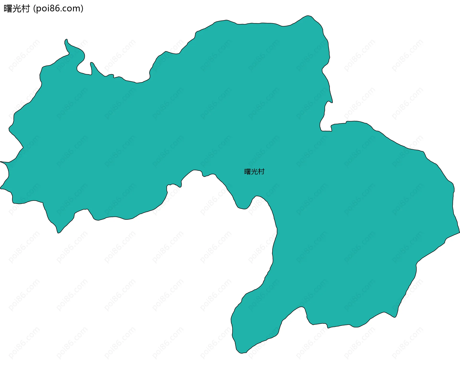 曙光村边界地图