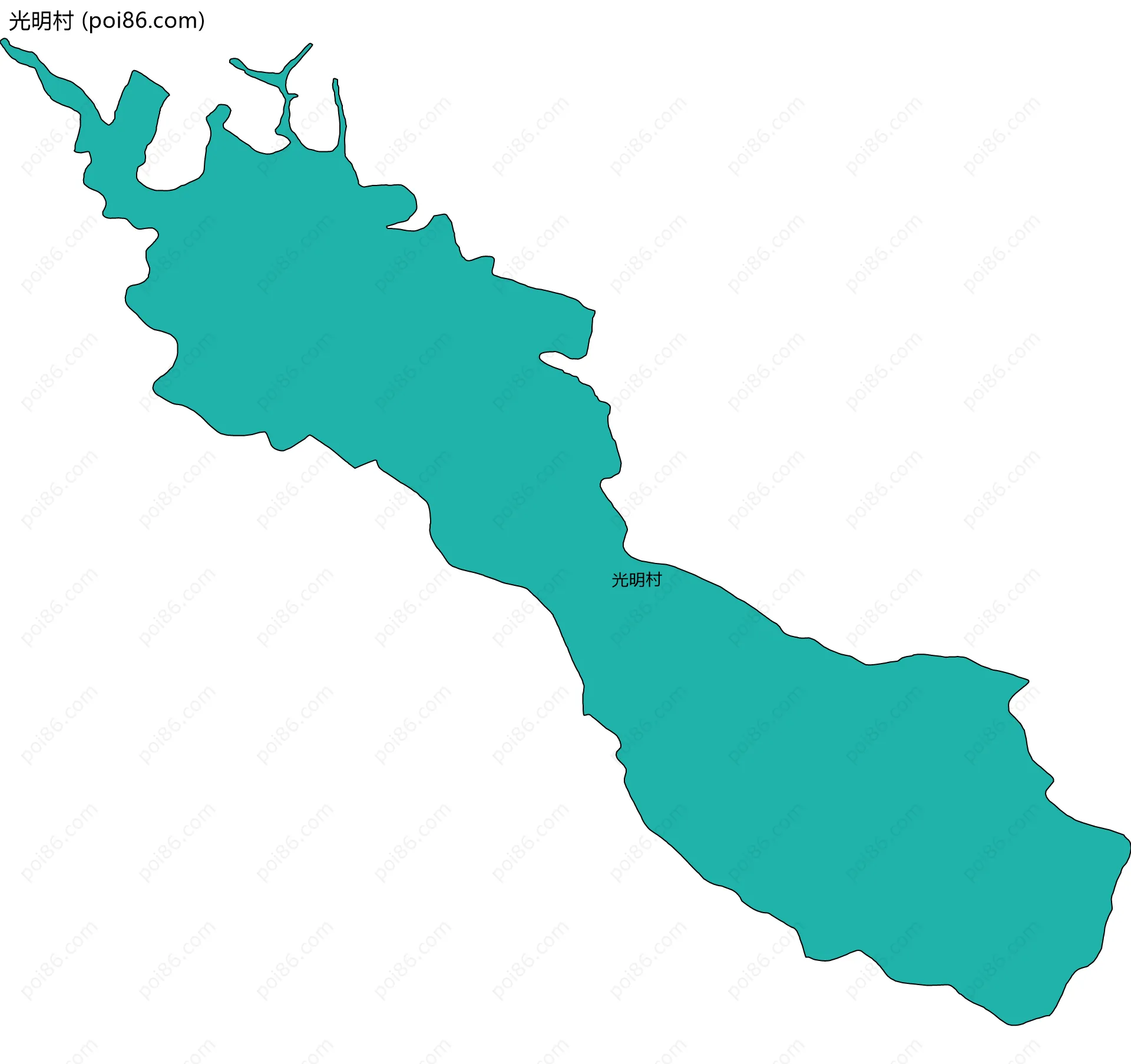 光明村边界地图