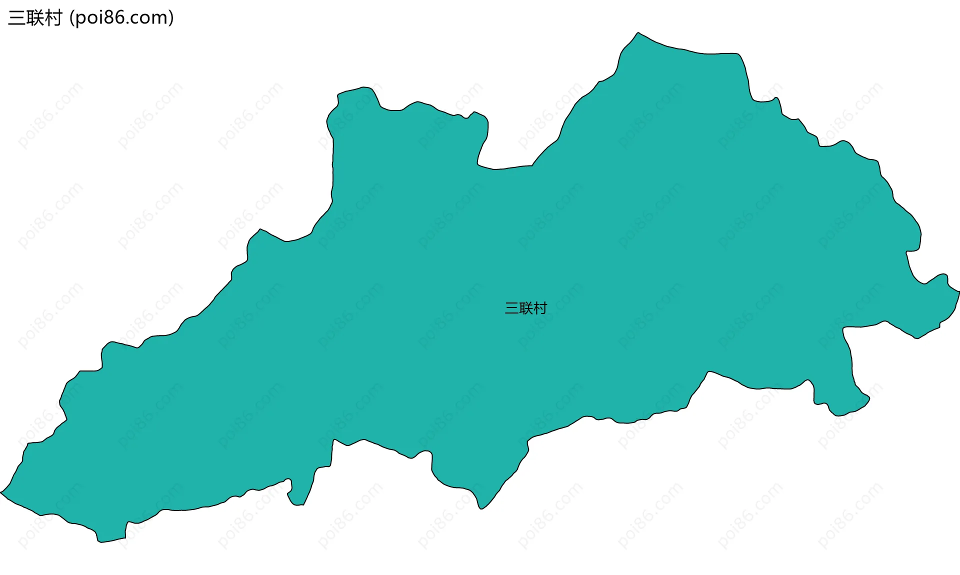 三联村边界地图