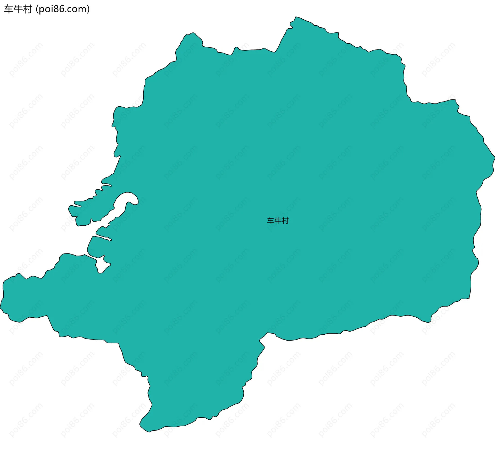 车牛村边界地图