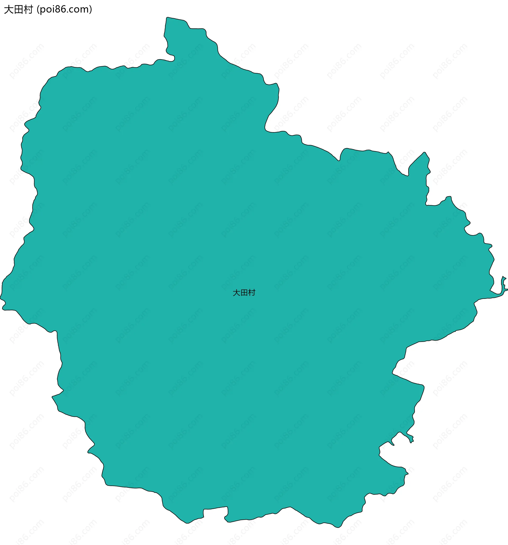 大田村边界地图