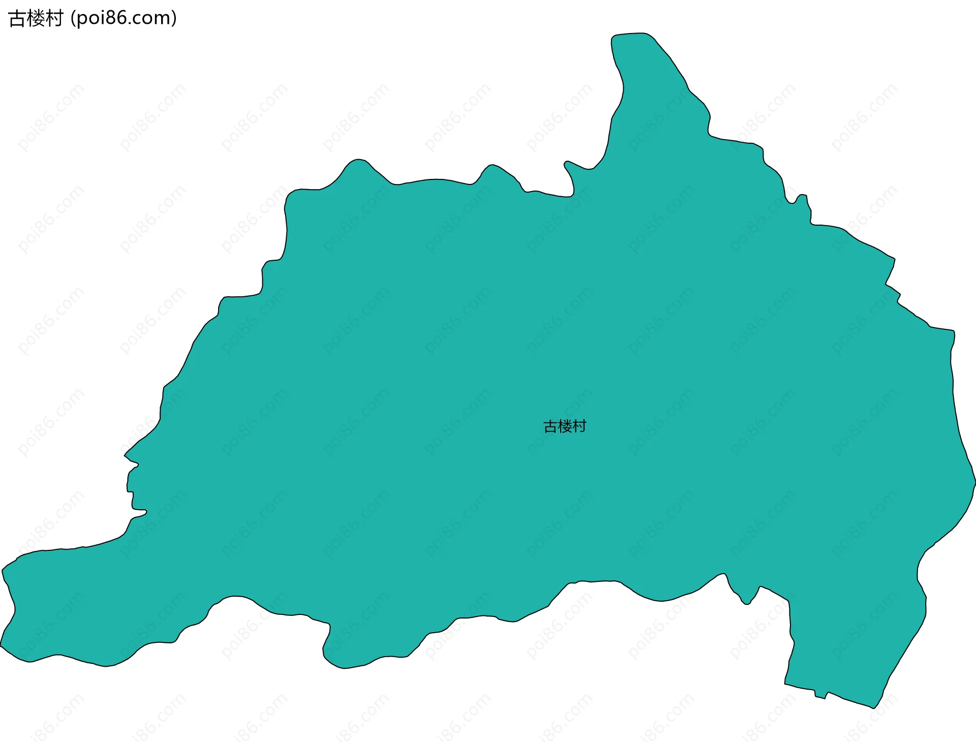 古楼村边界地图