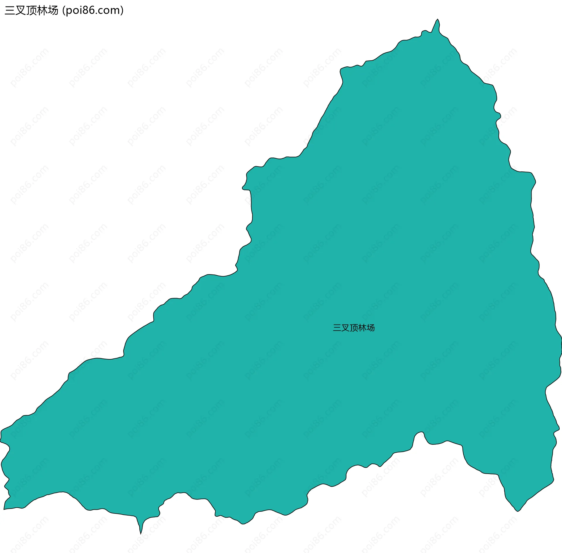 三叉顶林场边界地图