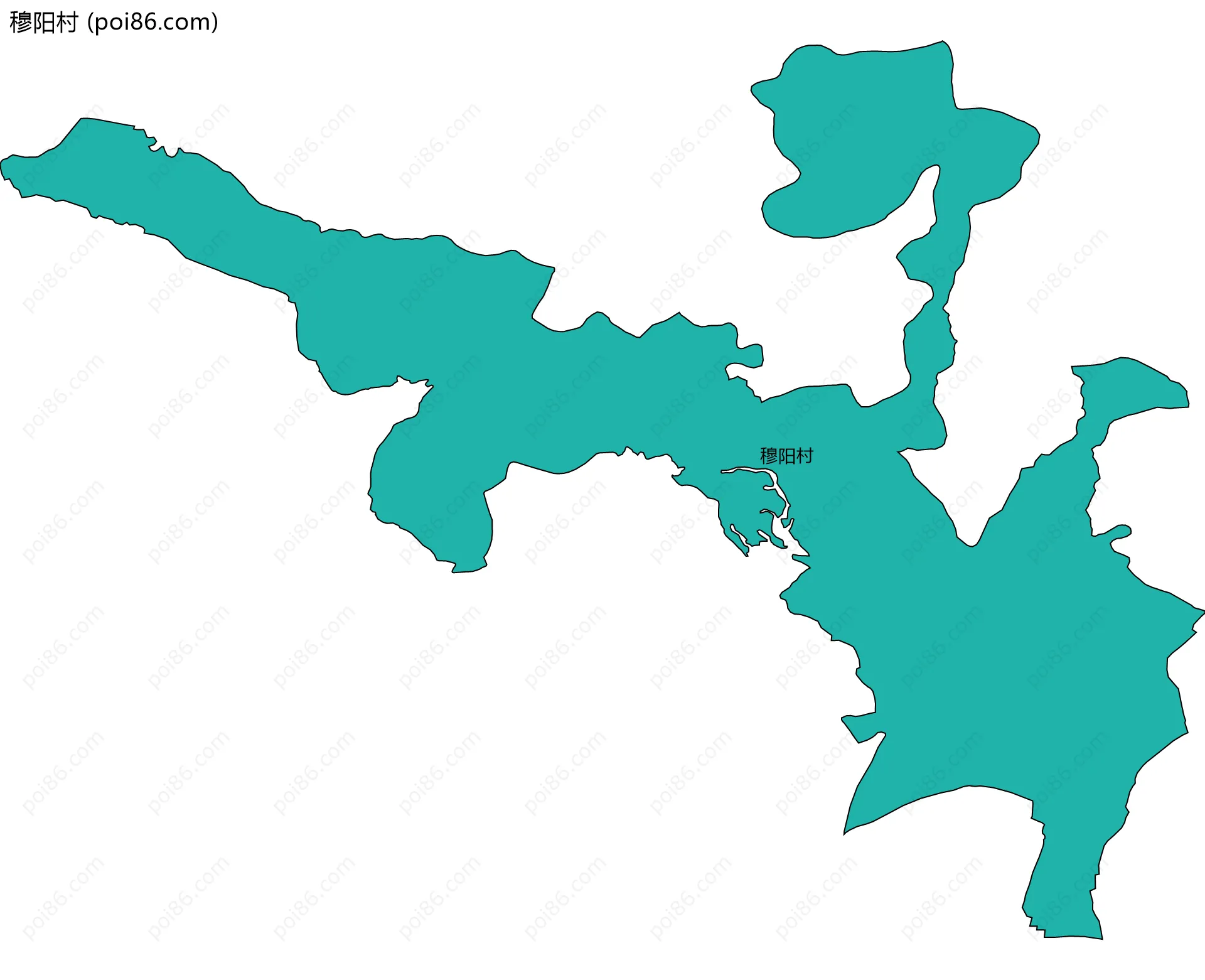 穆阳村边界地图