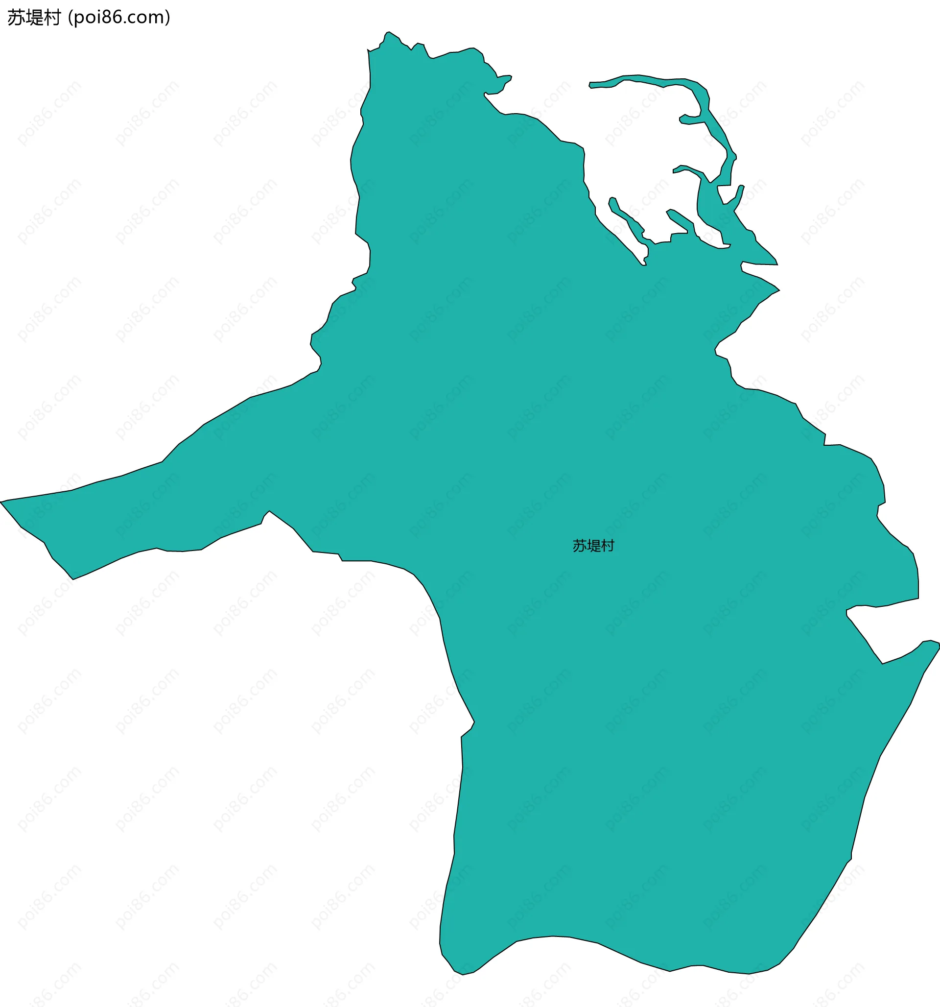 苏堤村边界地图