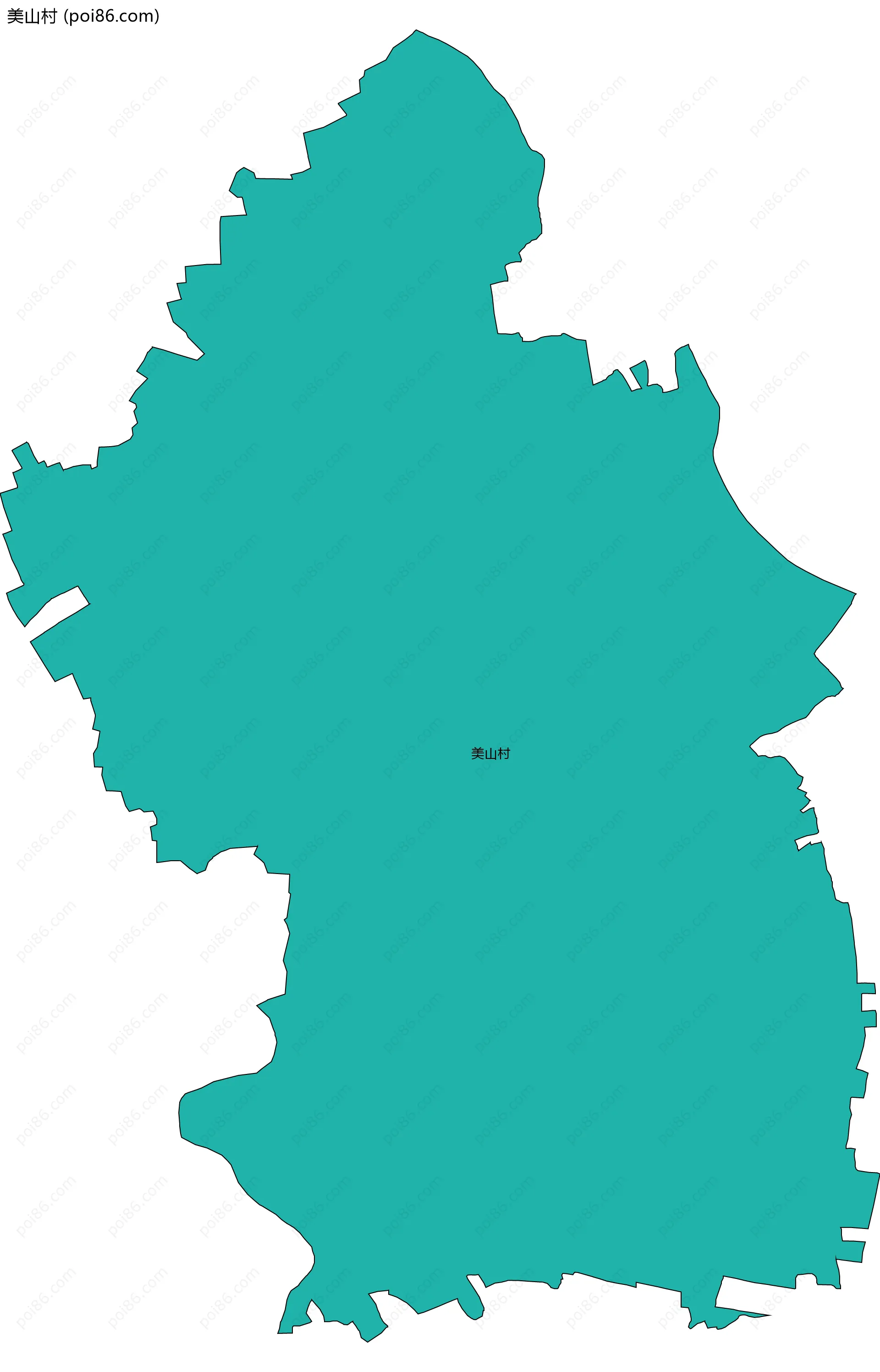 美山村边界地图