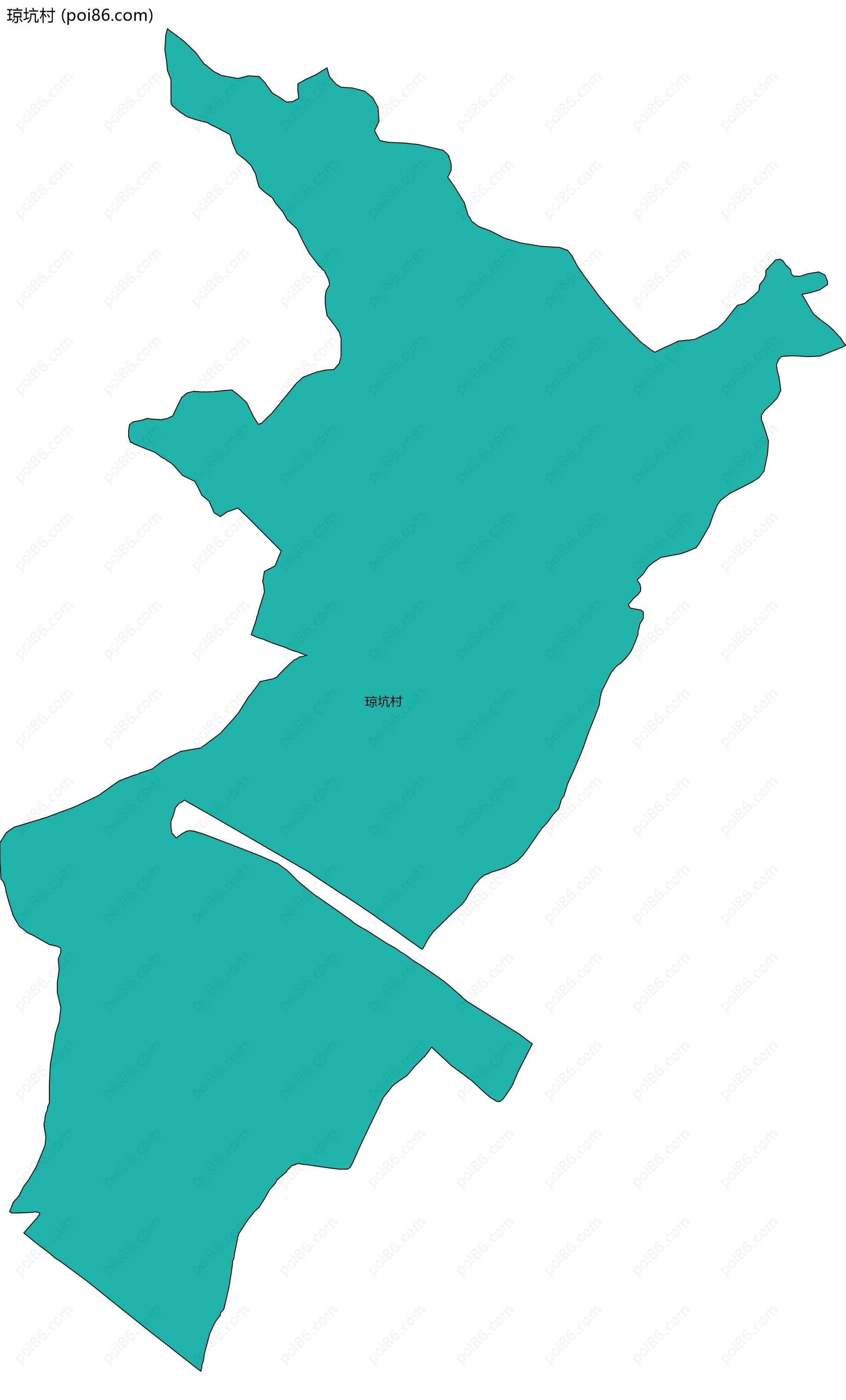 琼坑村边界地图