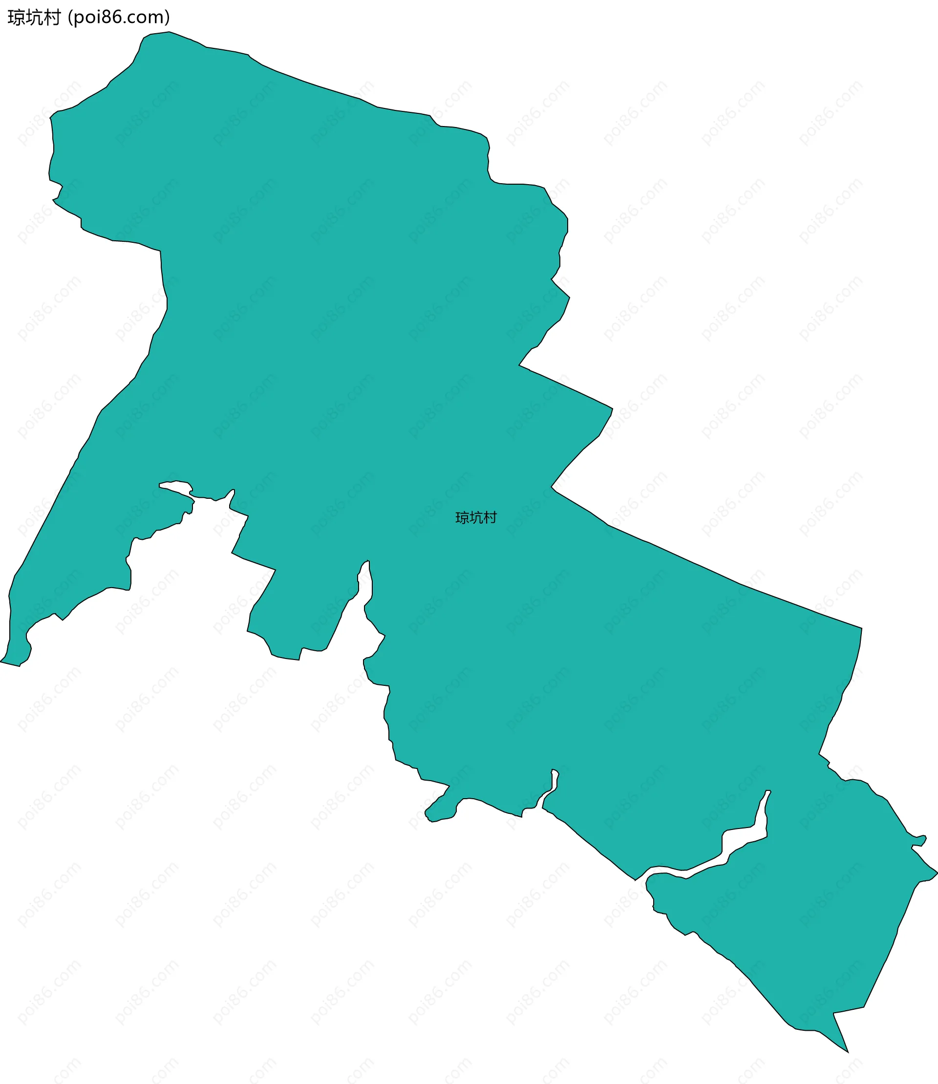琼坑村边界地图