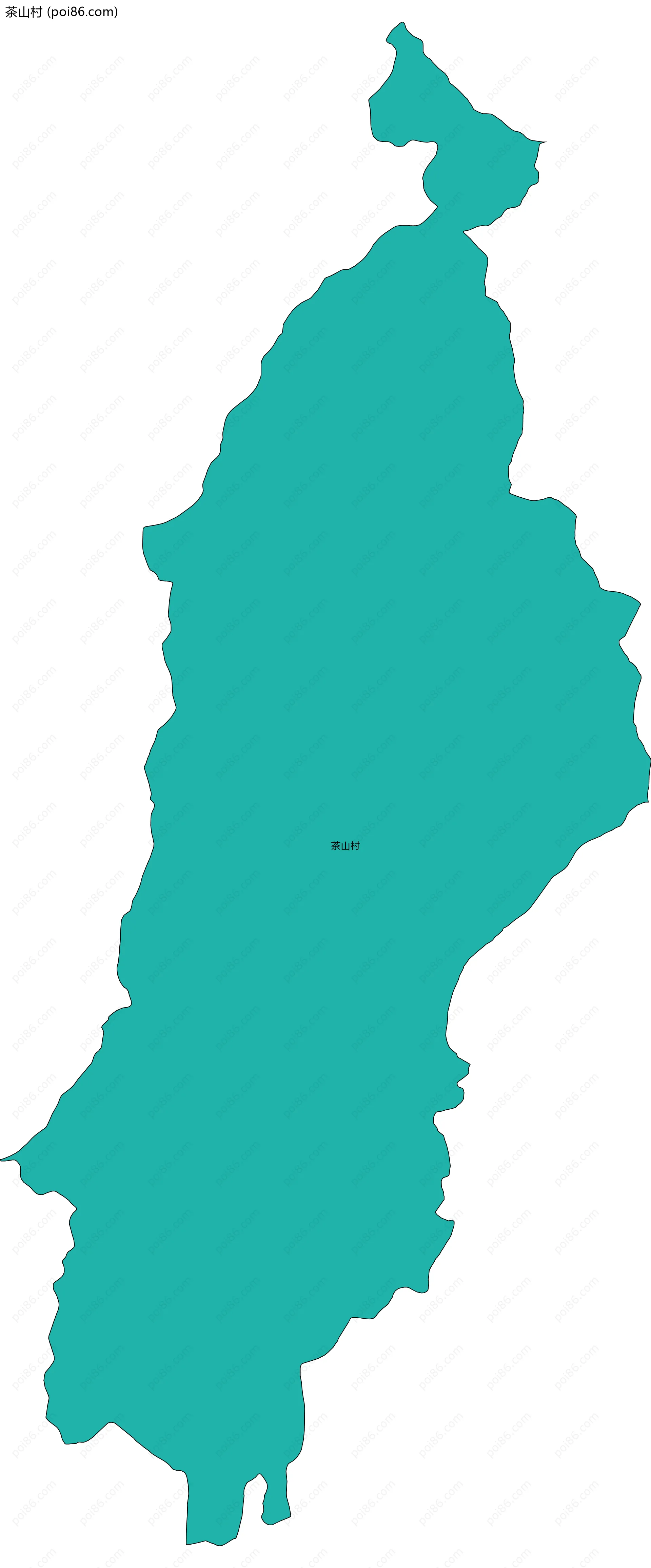 茶山村边界地图