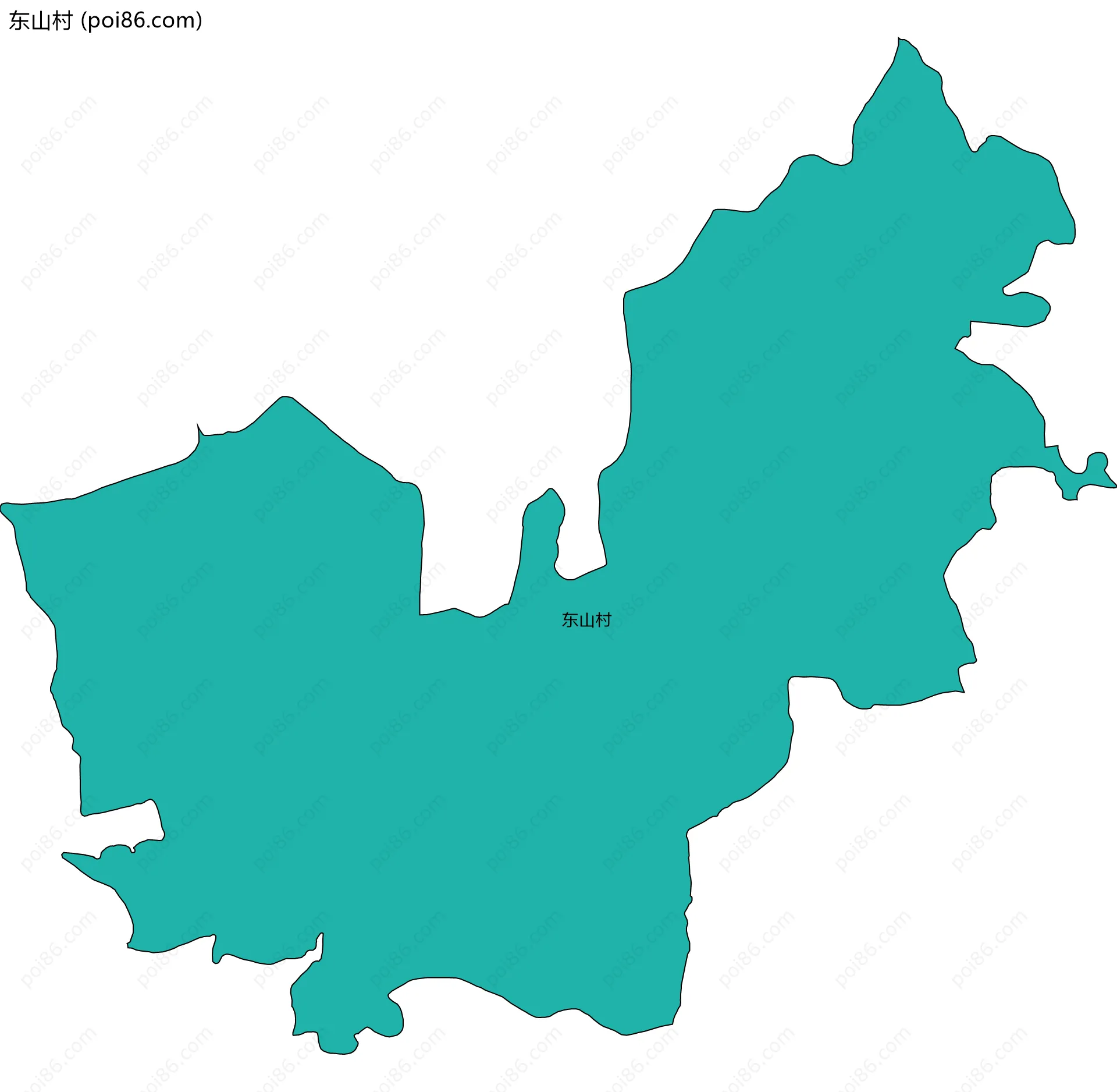 东山村边界地图