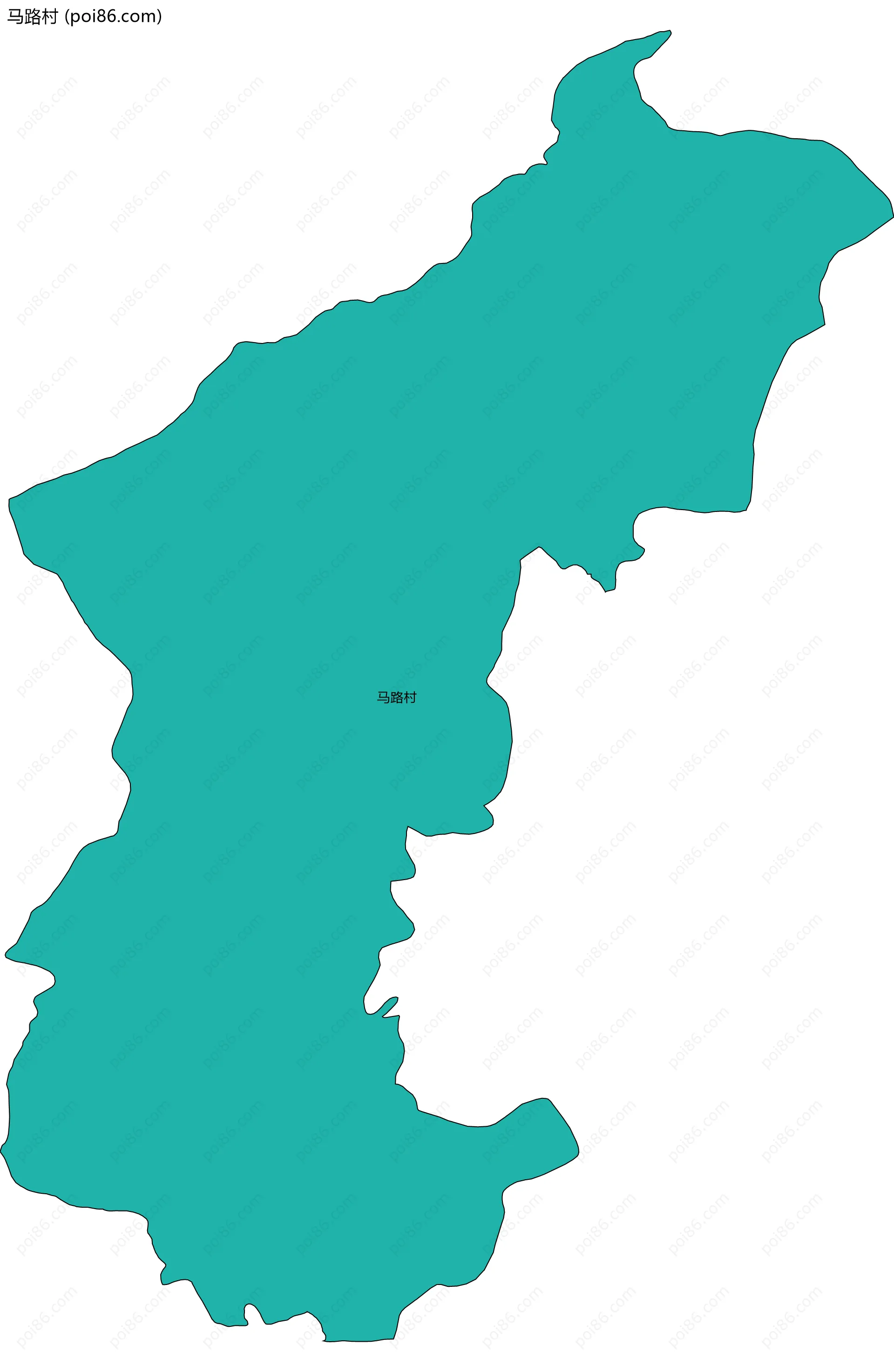 马路村边界地图