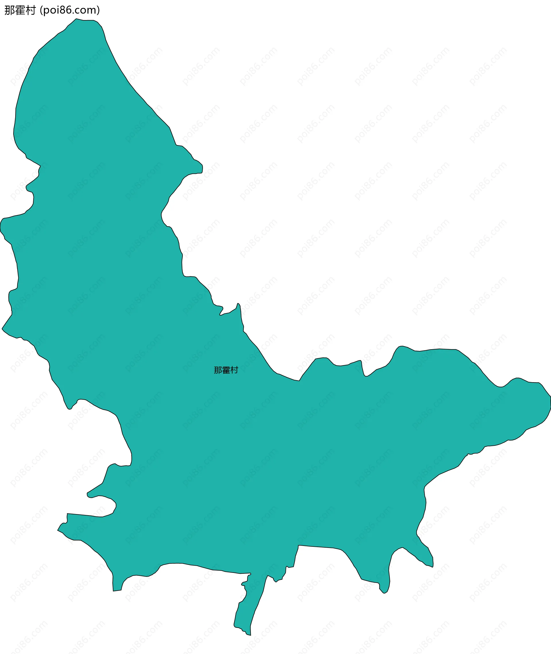 那霍村边界地图
