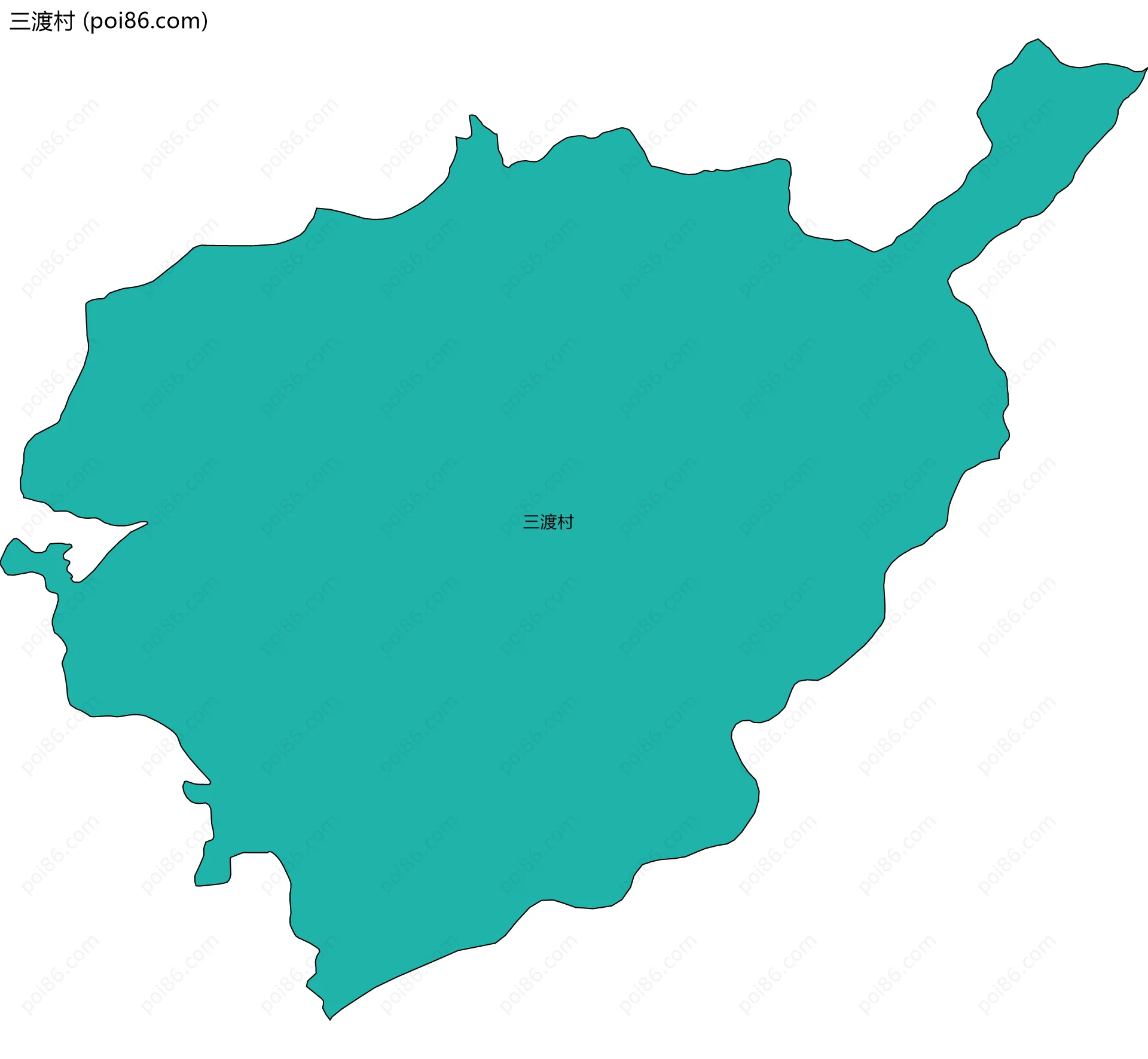 三渡村边界地图