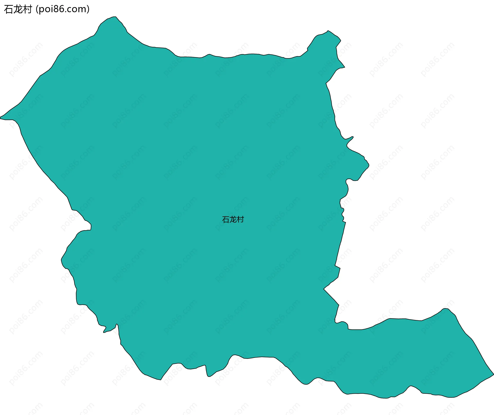 石龙村边界地图