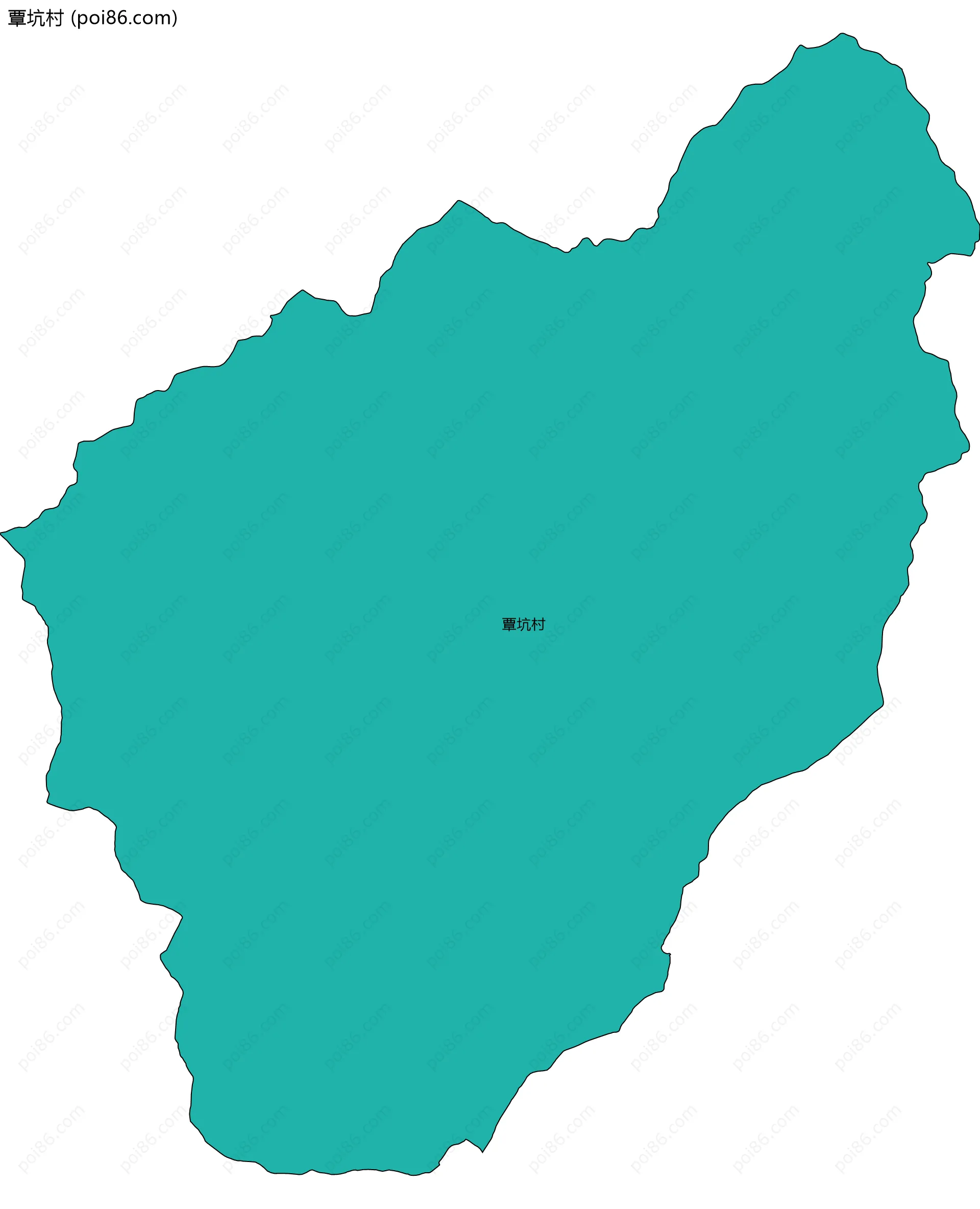 覃坑村边界地图