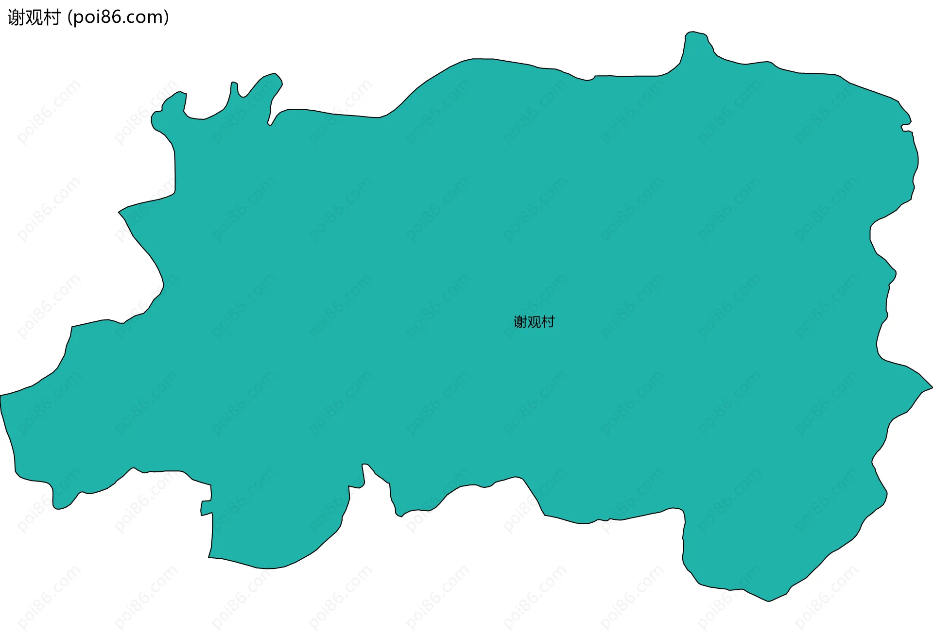 谢观村边界地图
