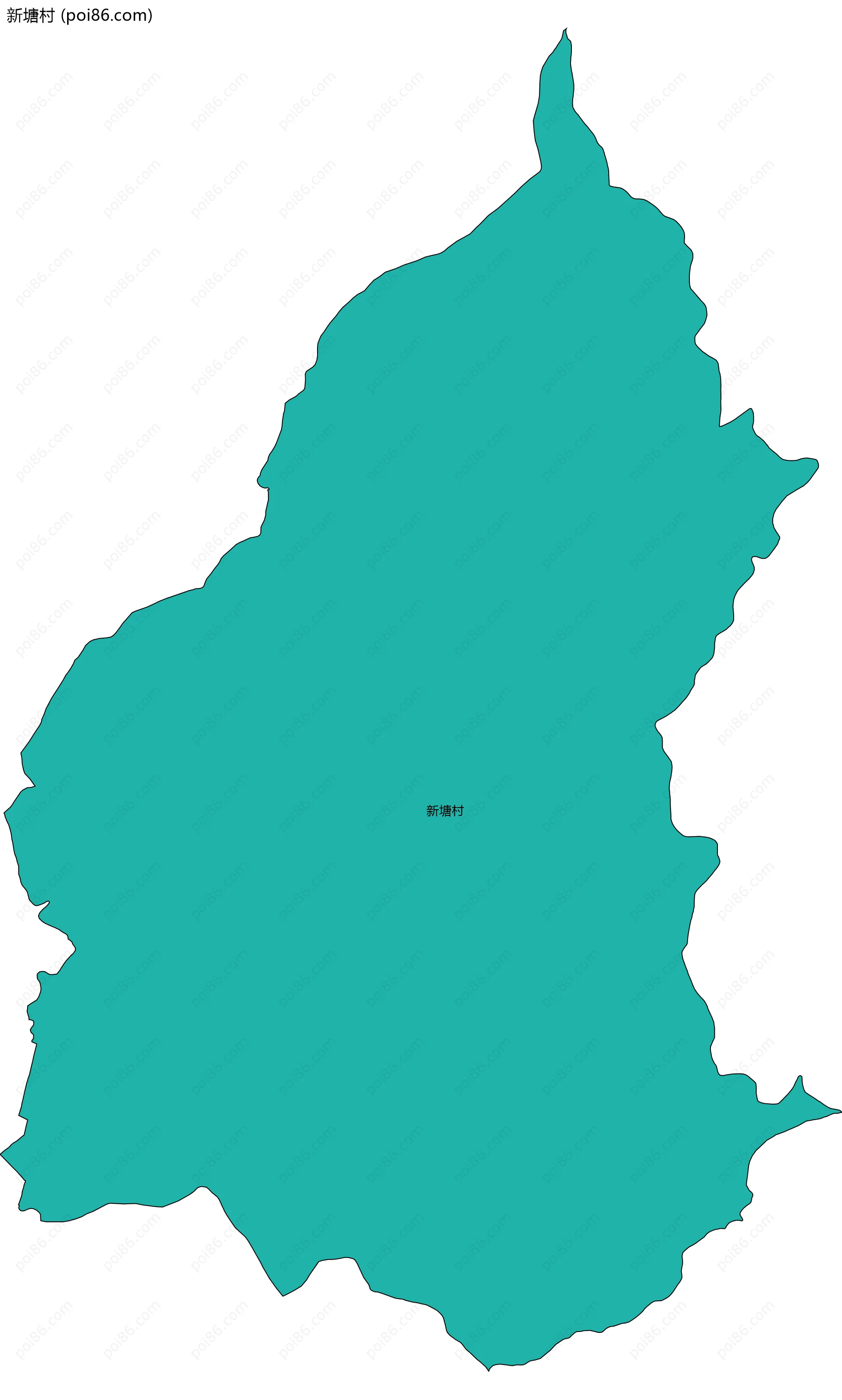 新塘村边界地图