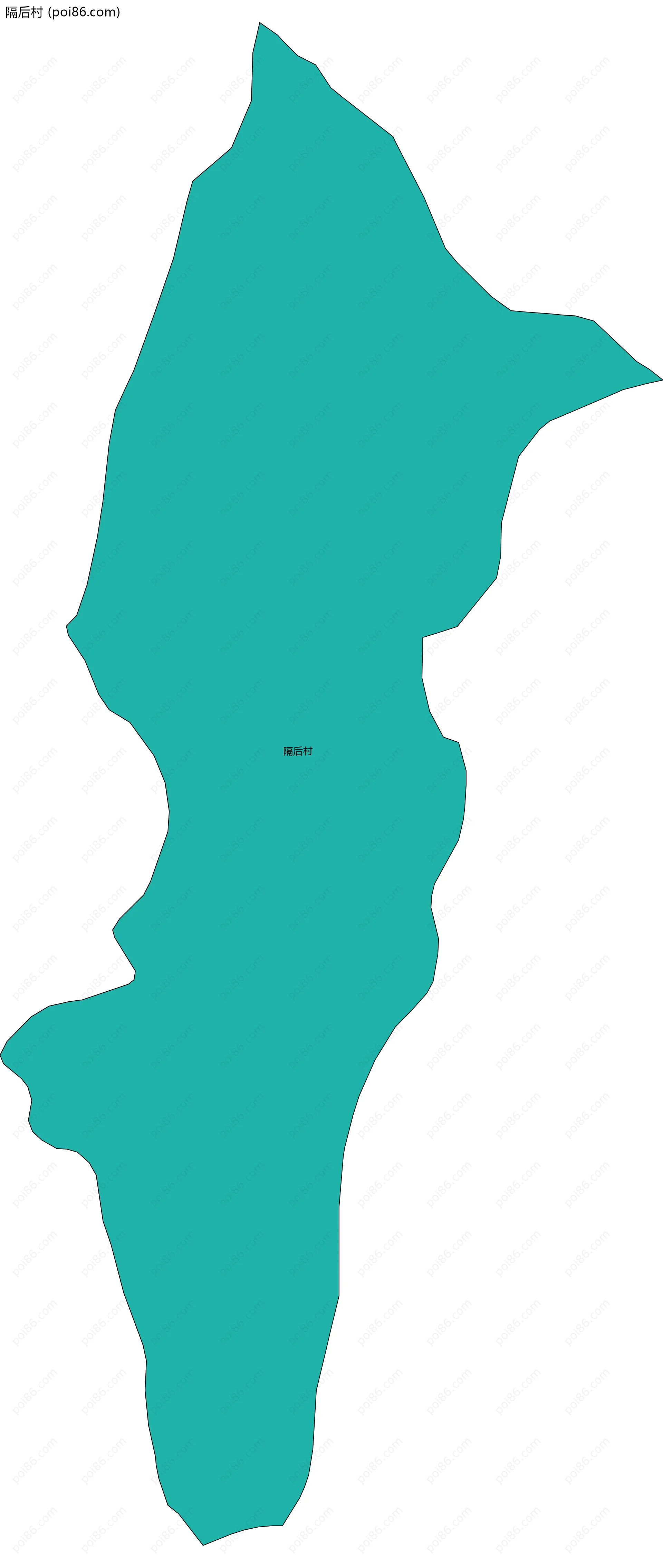 隔后村边界地图