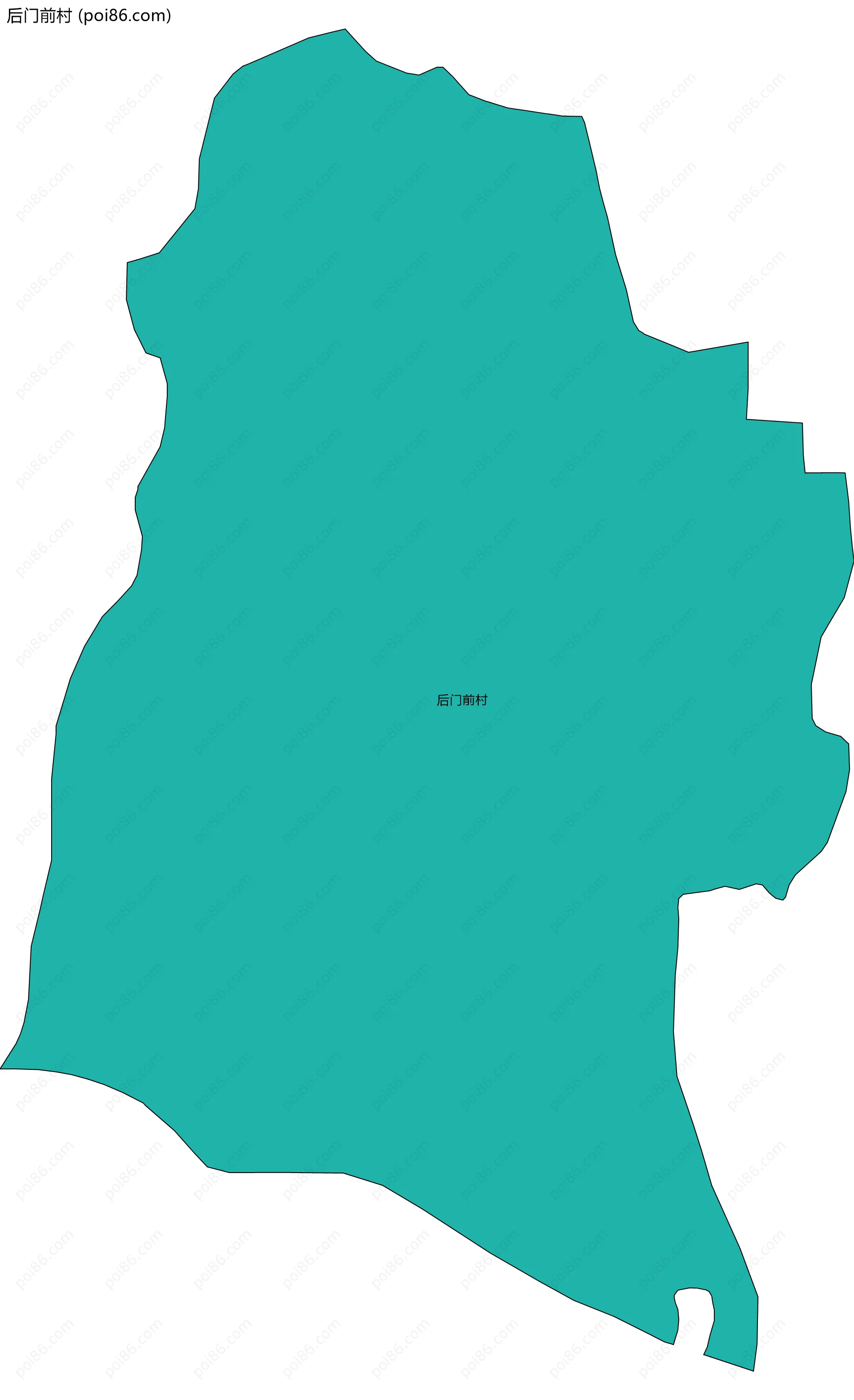 后门前村边界地图