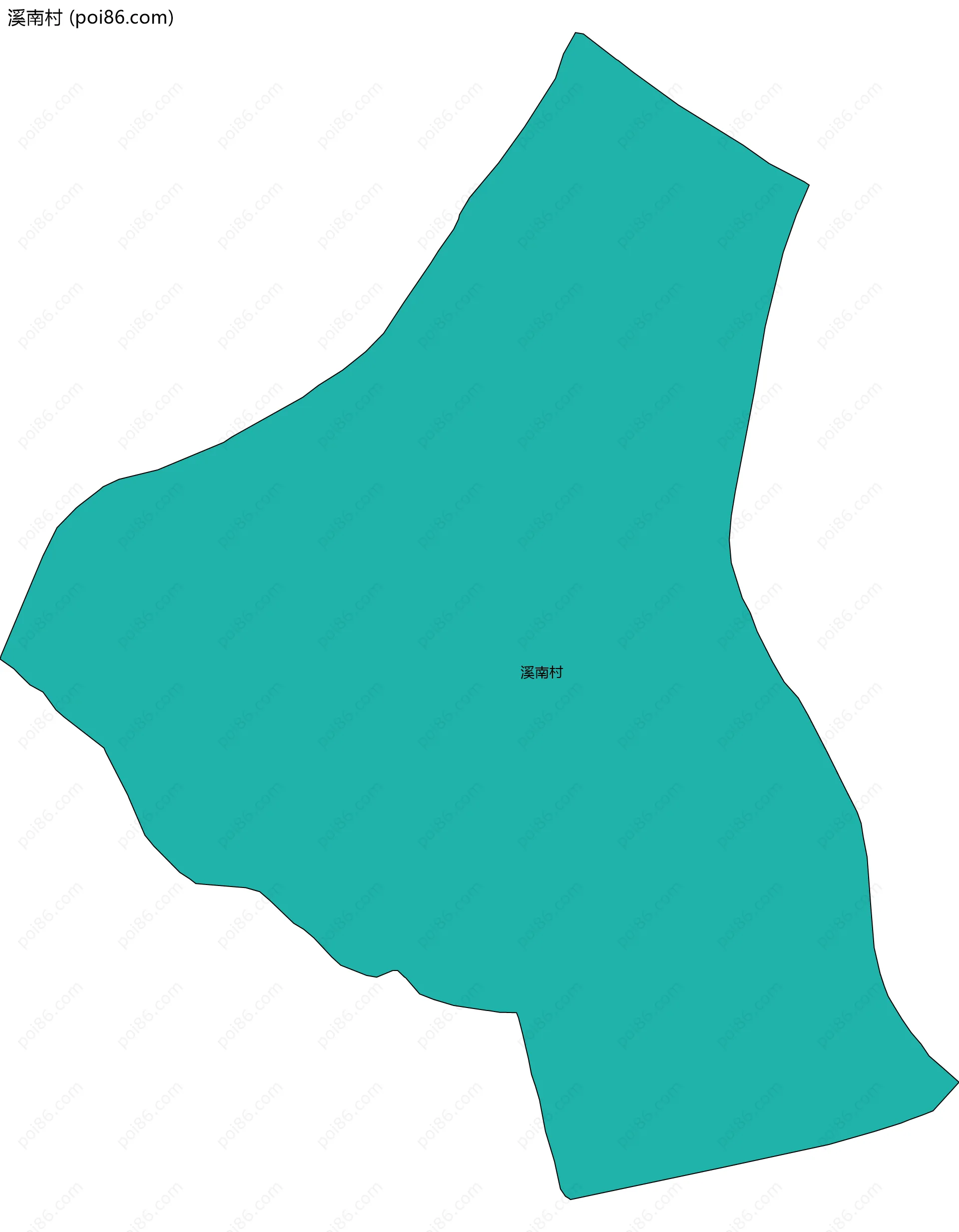 溪南村边界地图