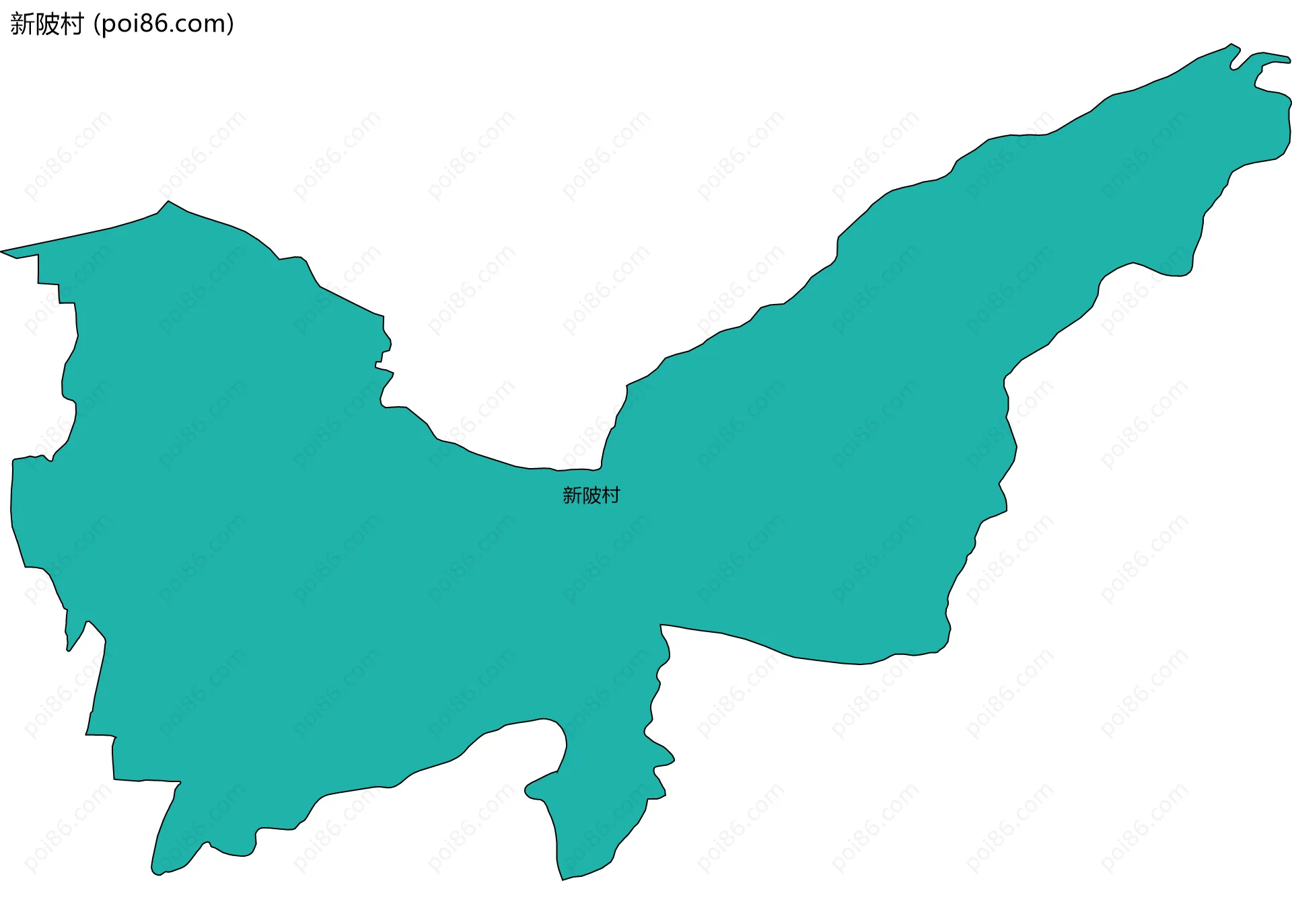 新陂村边界地图