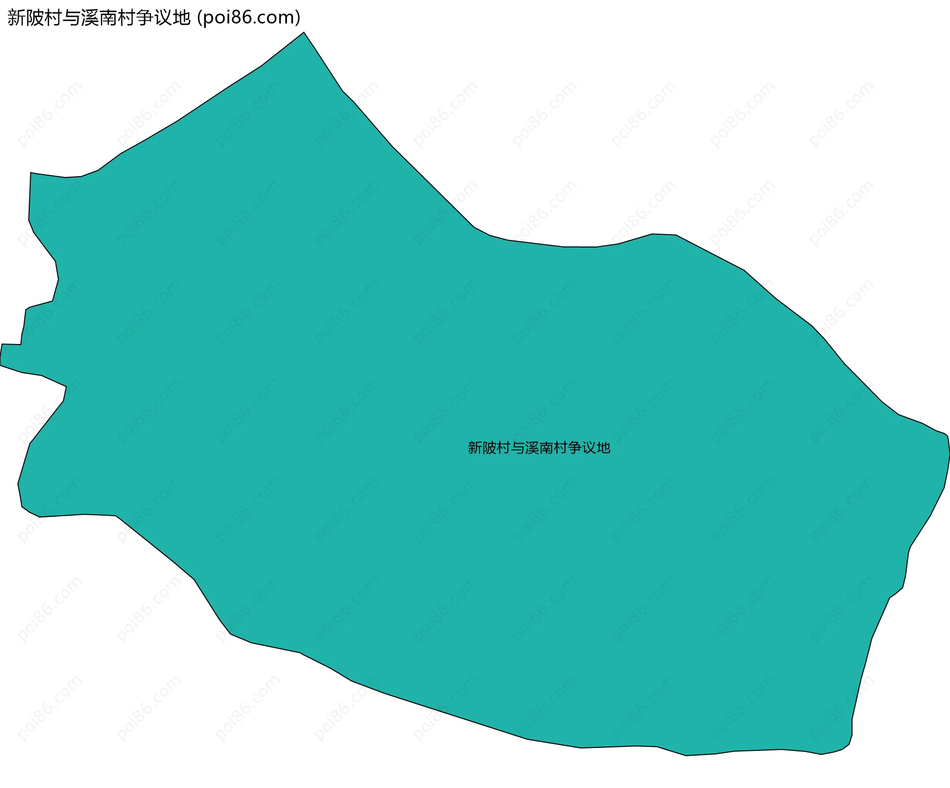 新陂村与溪南村争议地边界地图