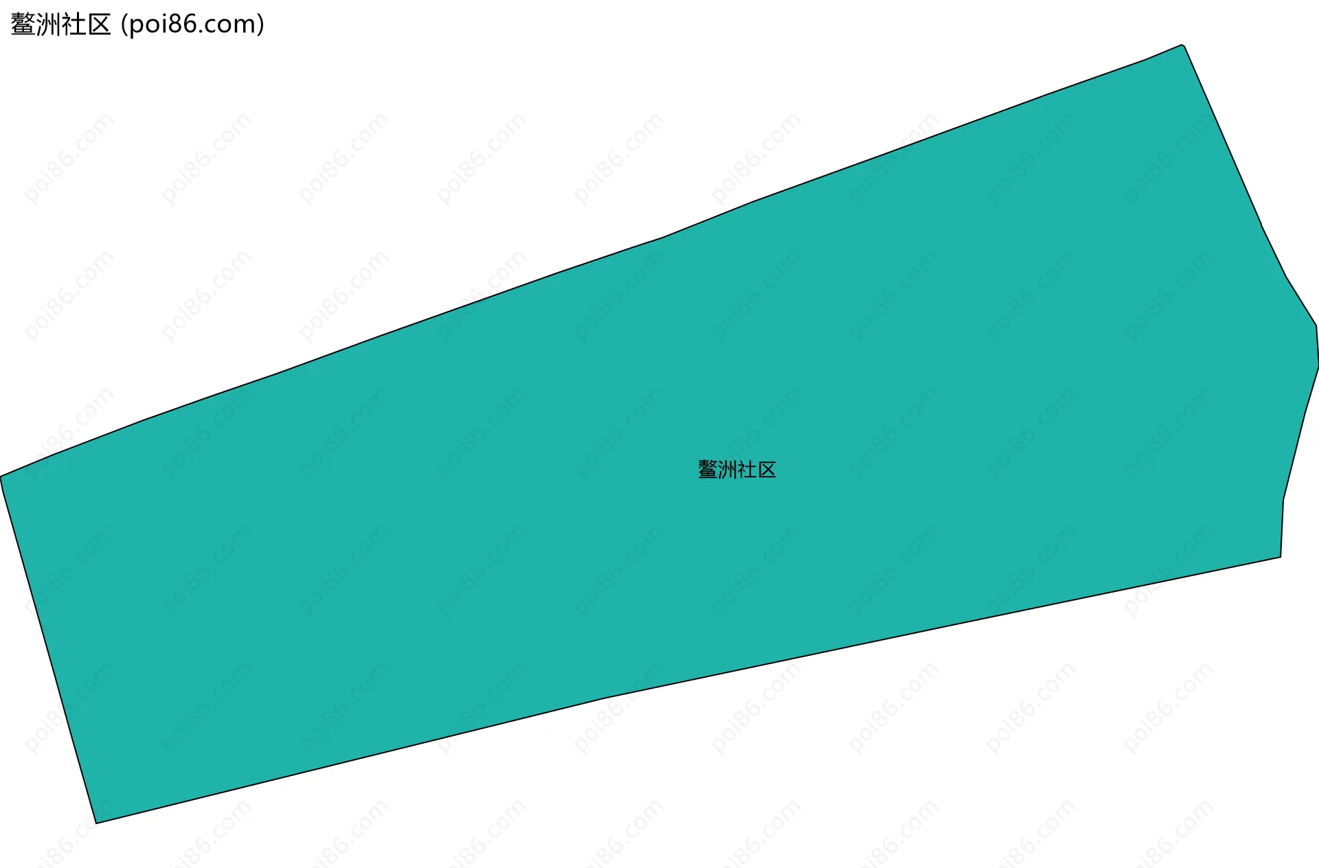 鳌洲社区边界地图