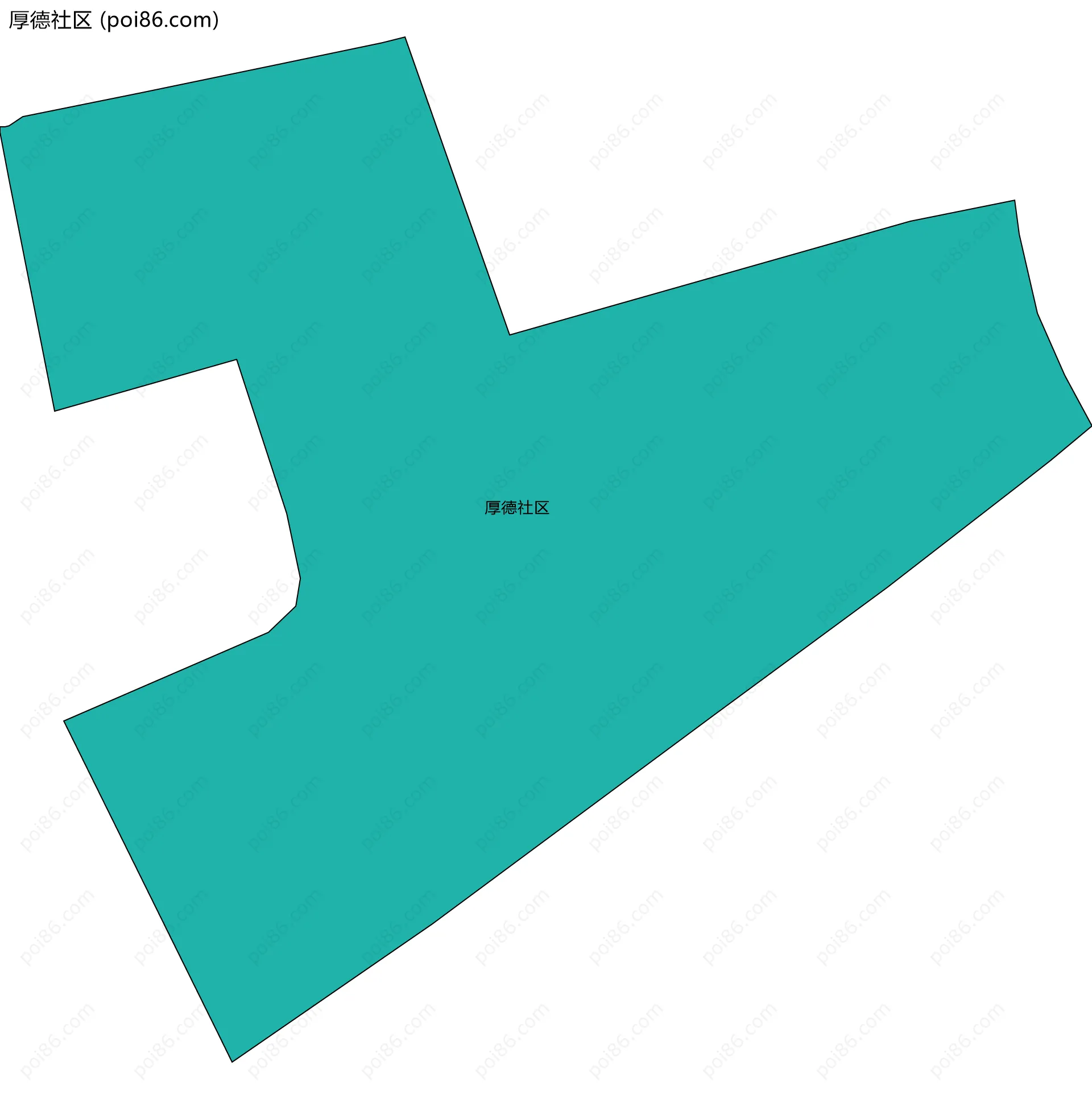厚德社区边界地图