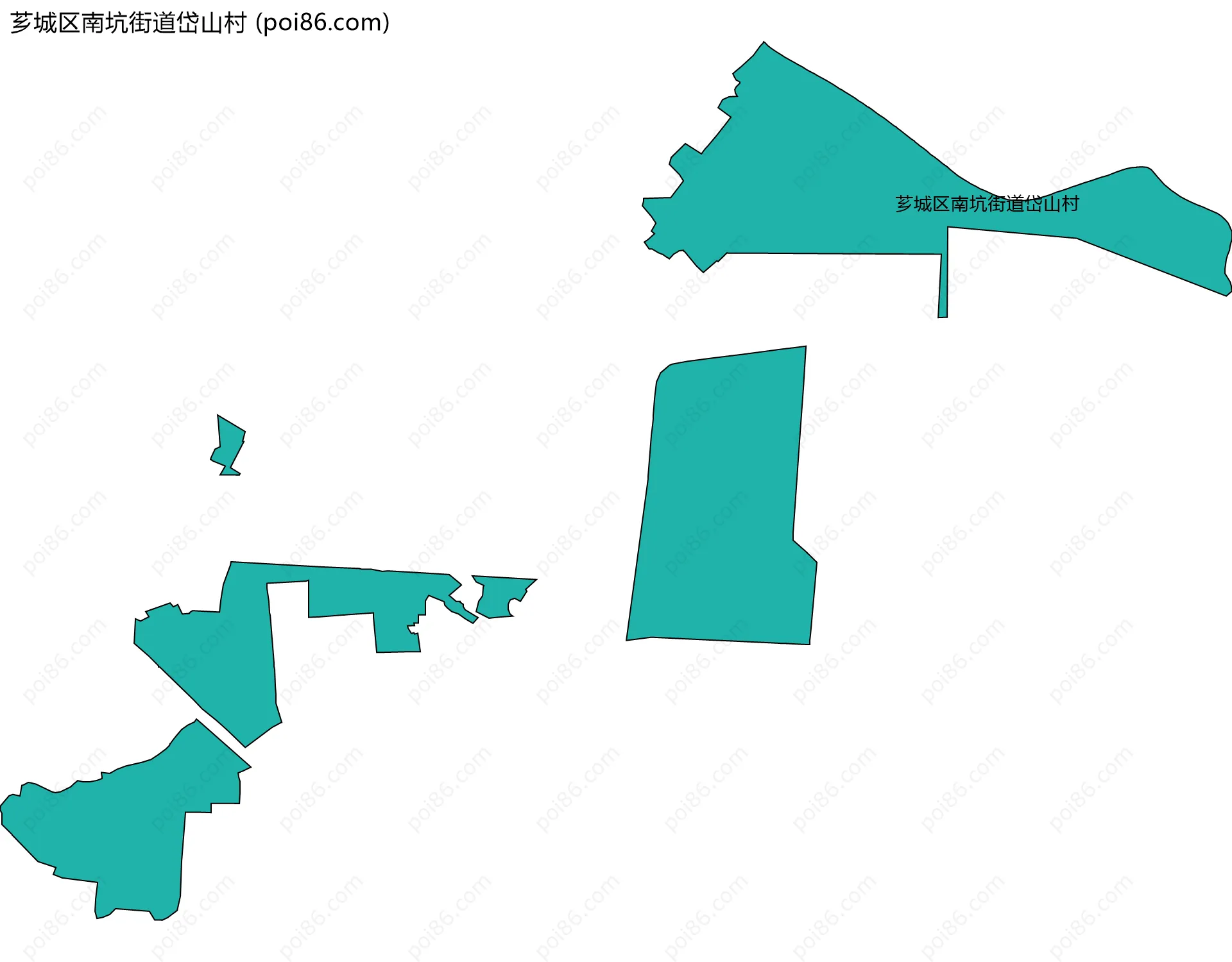 芗城区南坑街道岱山村边界地图