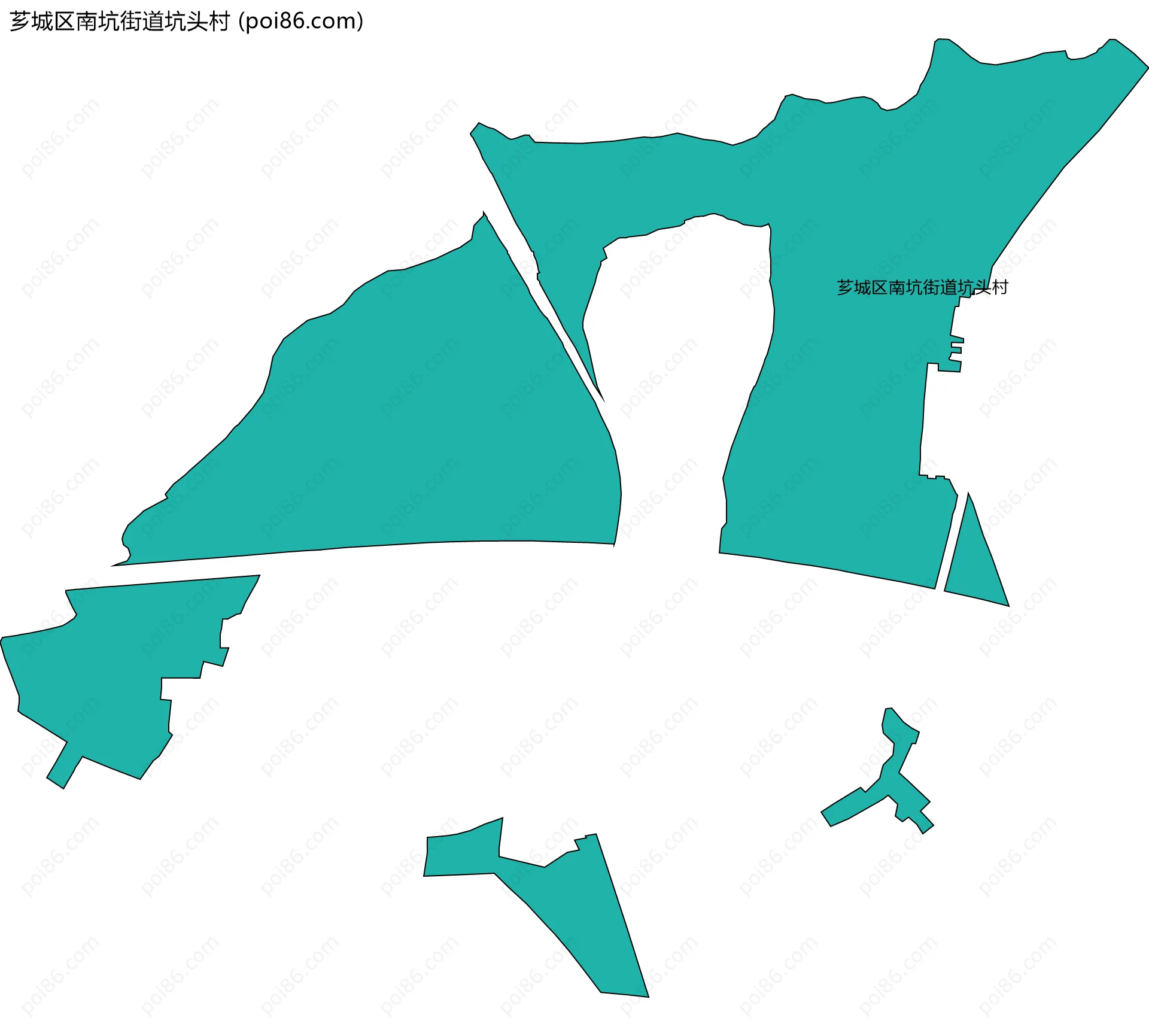芗城区南坑街道坑头村边界地图