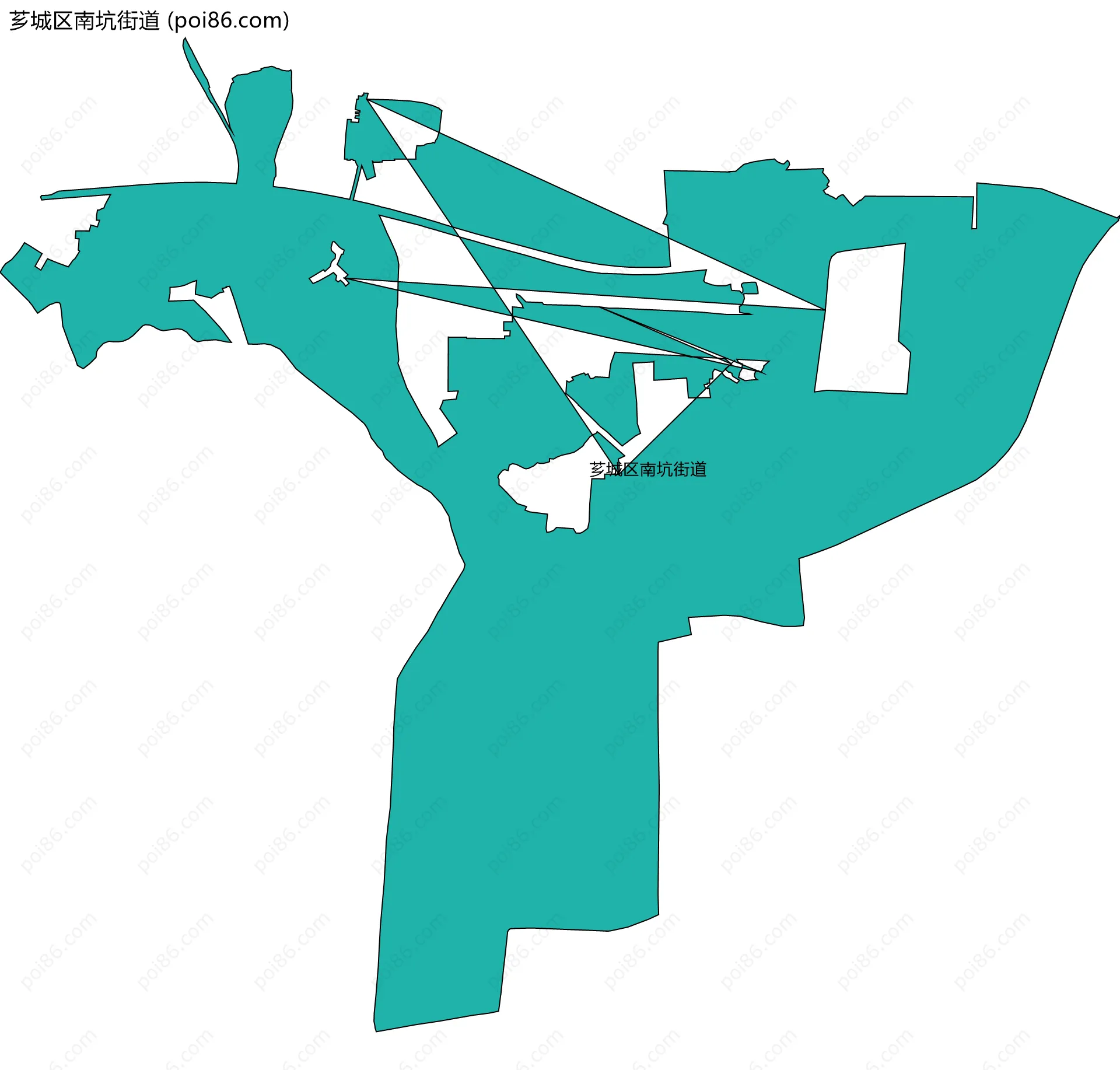 芗城区南坑街道边界地图