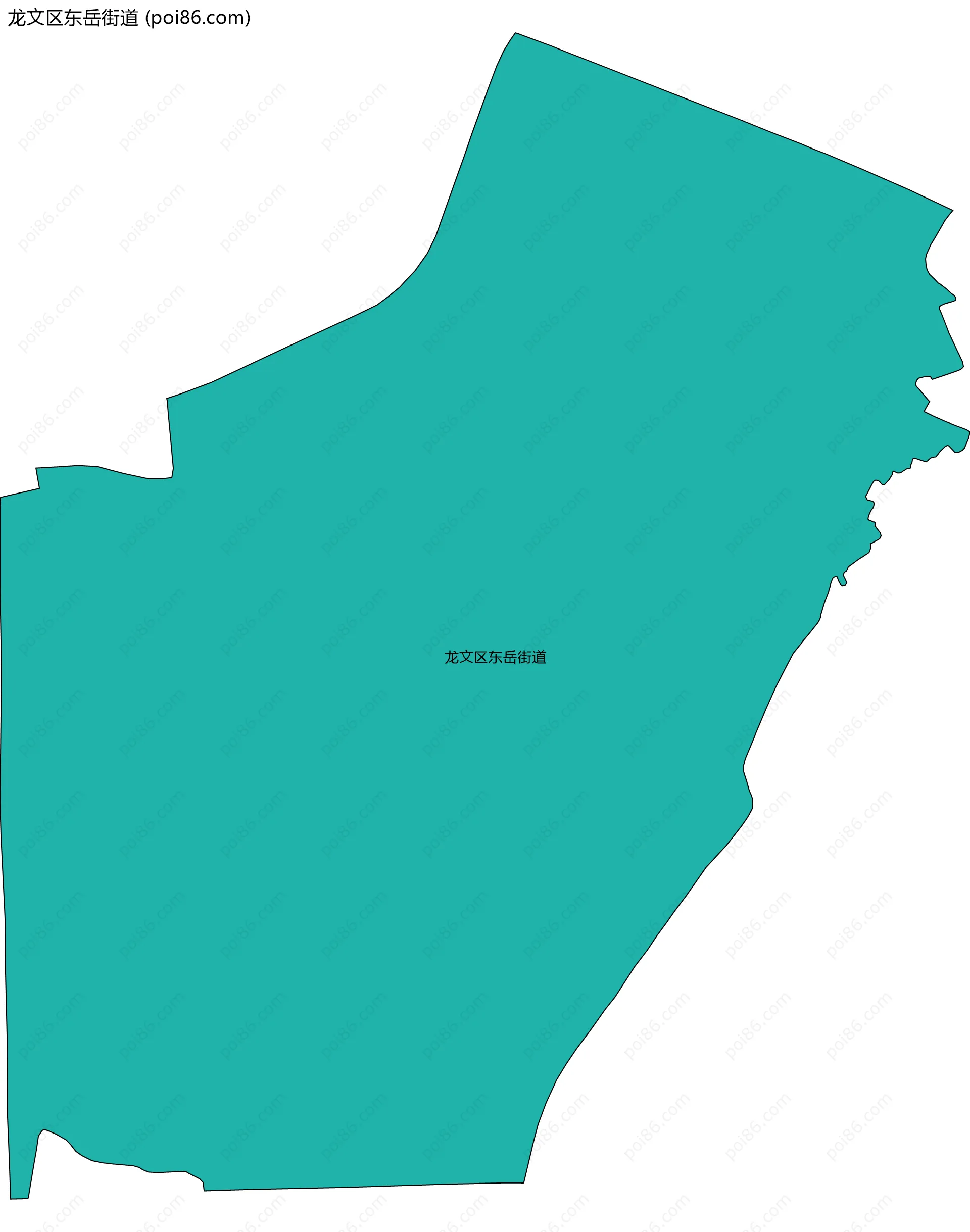 龙文区东岳街道边界地图