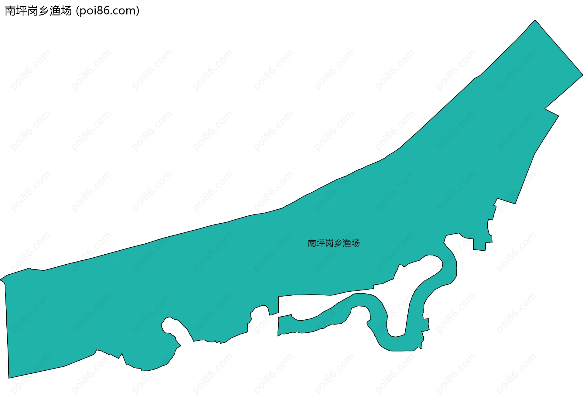 南坪岗乡渔场边界地图