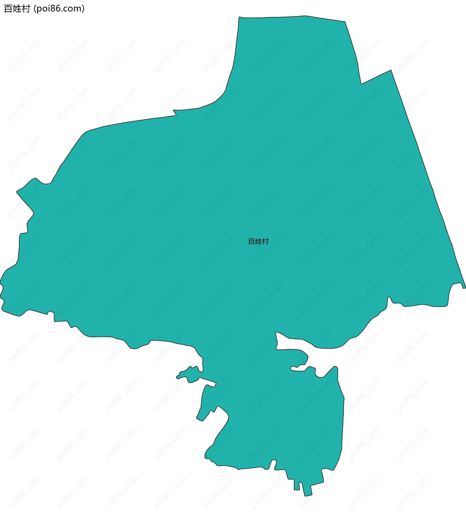 百姓村边界地图