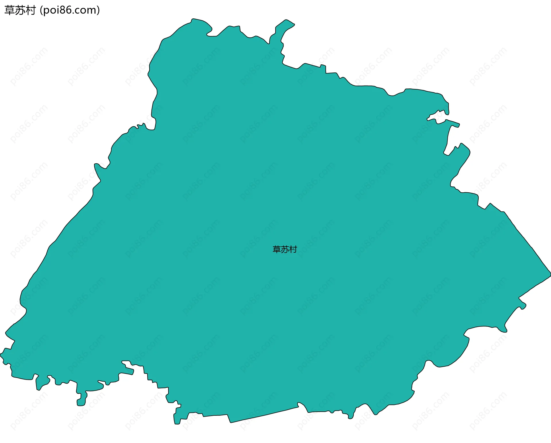 草苏村边界地图