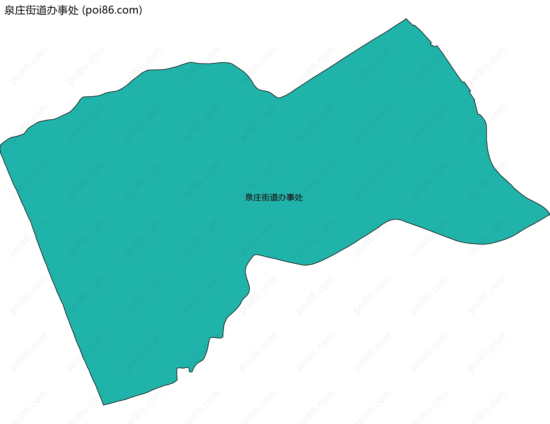 泉庄街道办事处边界地图