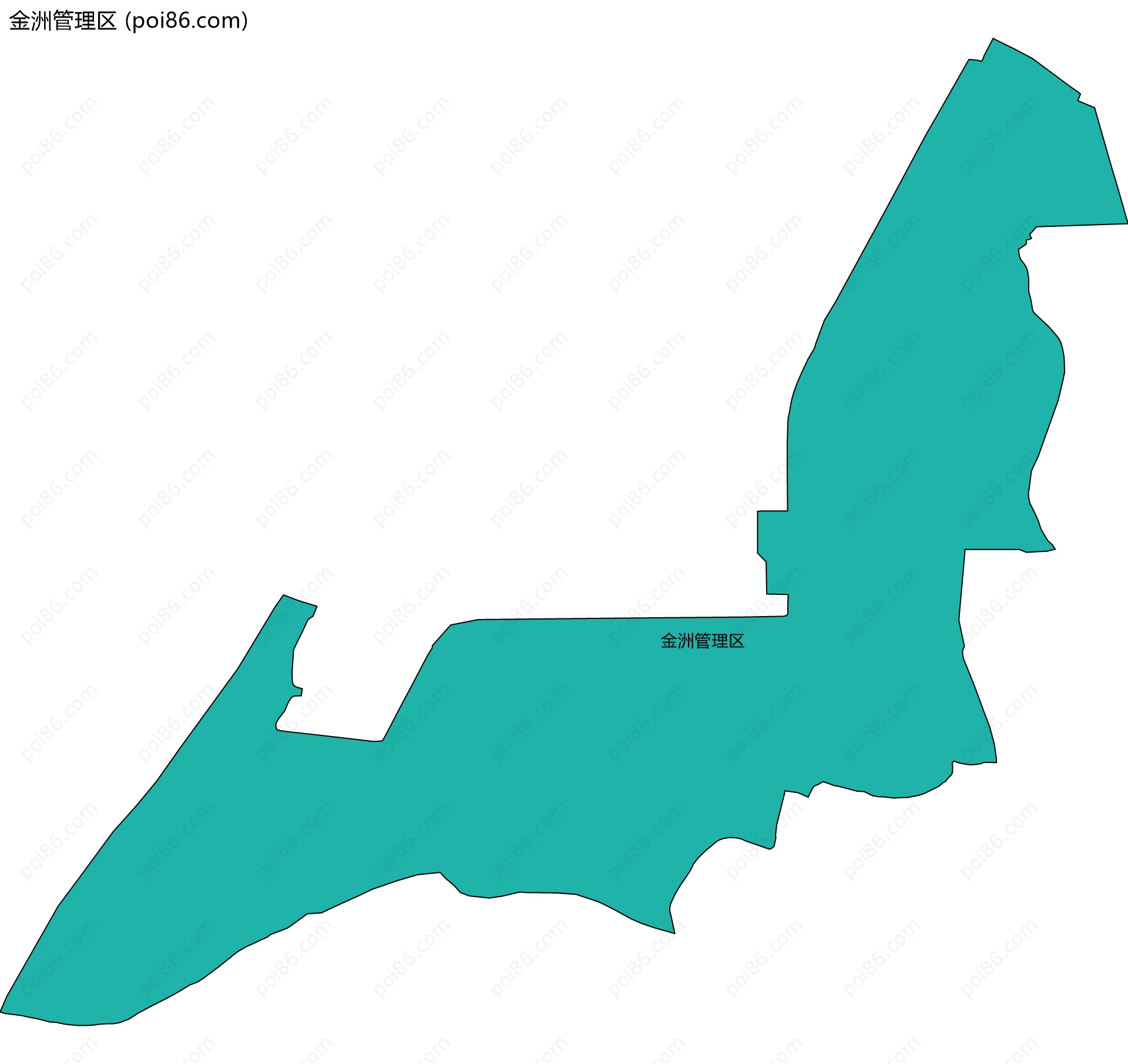 金洲管理区边界地图