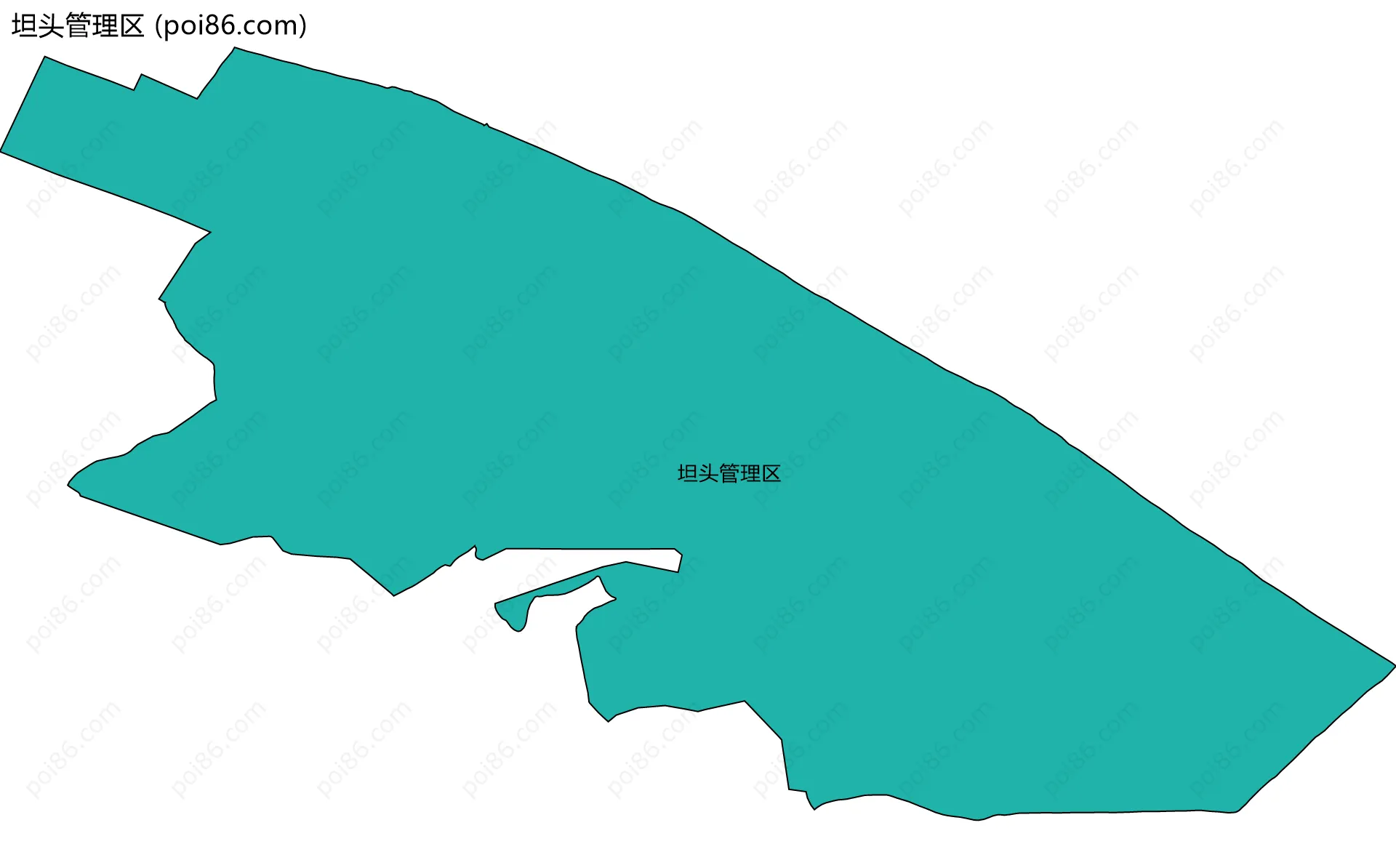 坦头管理区边界地图