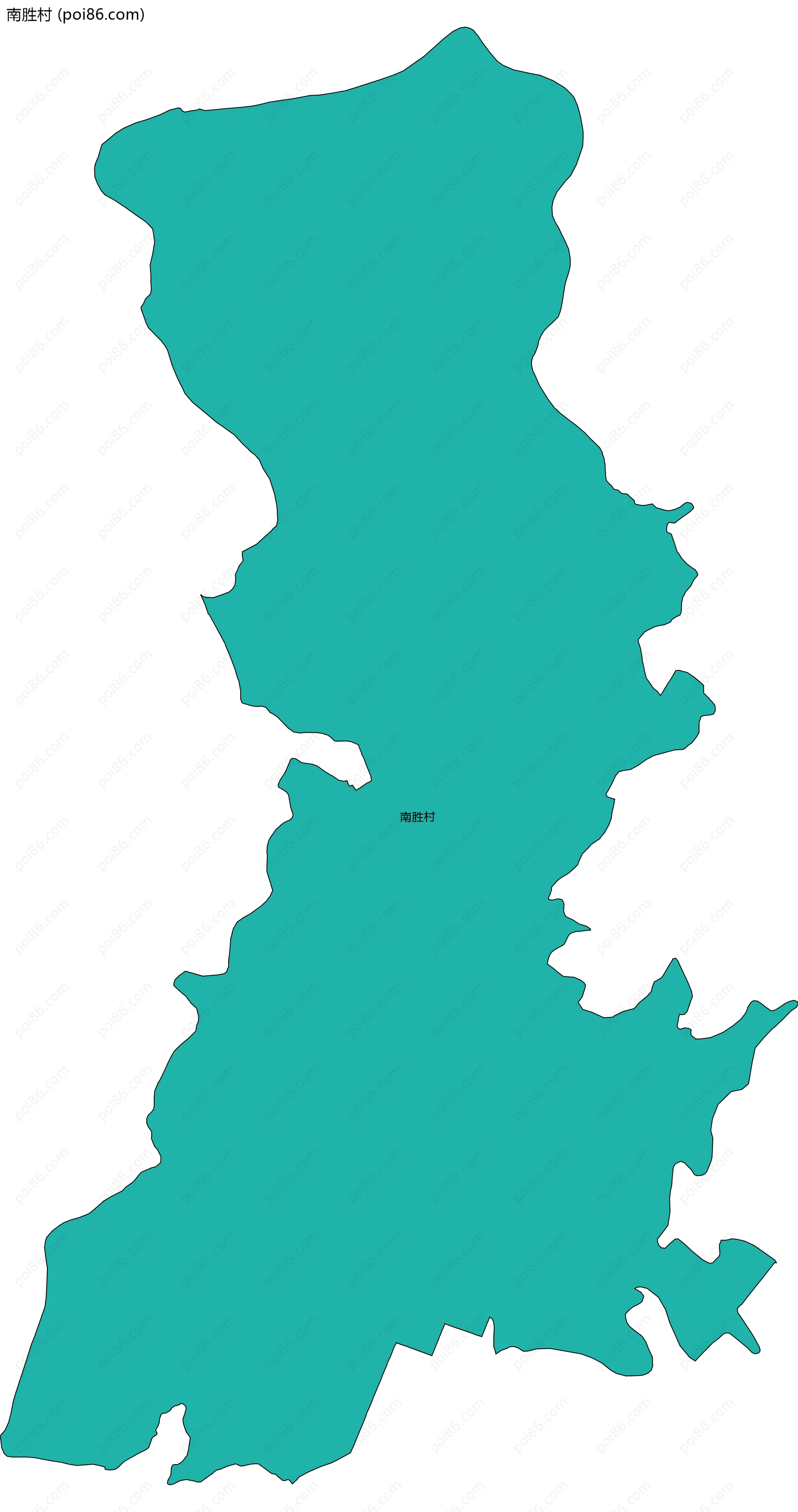 南胜村边界地图