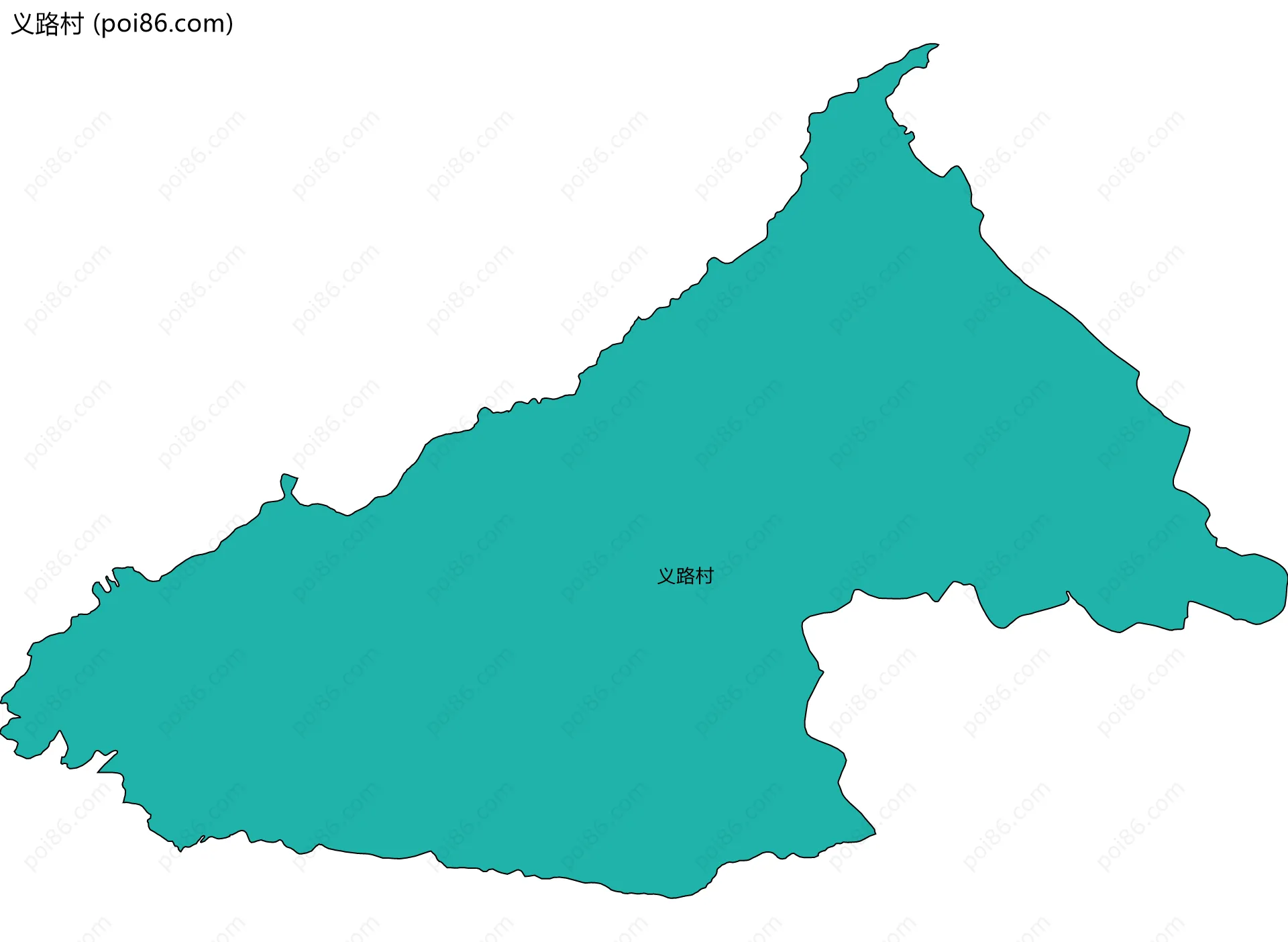 义路村边界地图