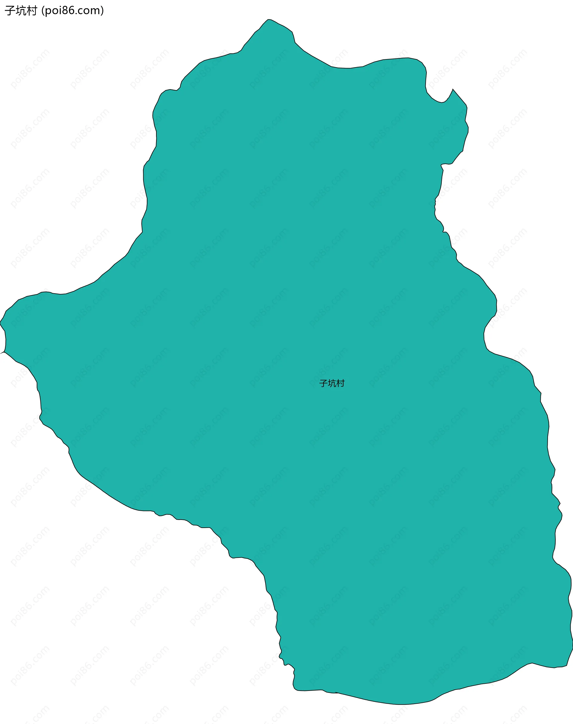 子坑村边界地图