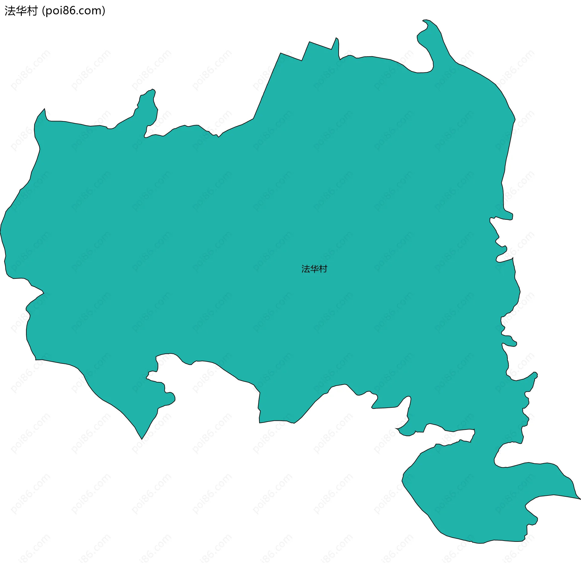 法华村边界地图