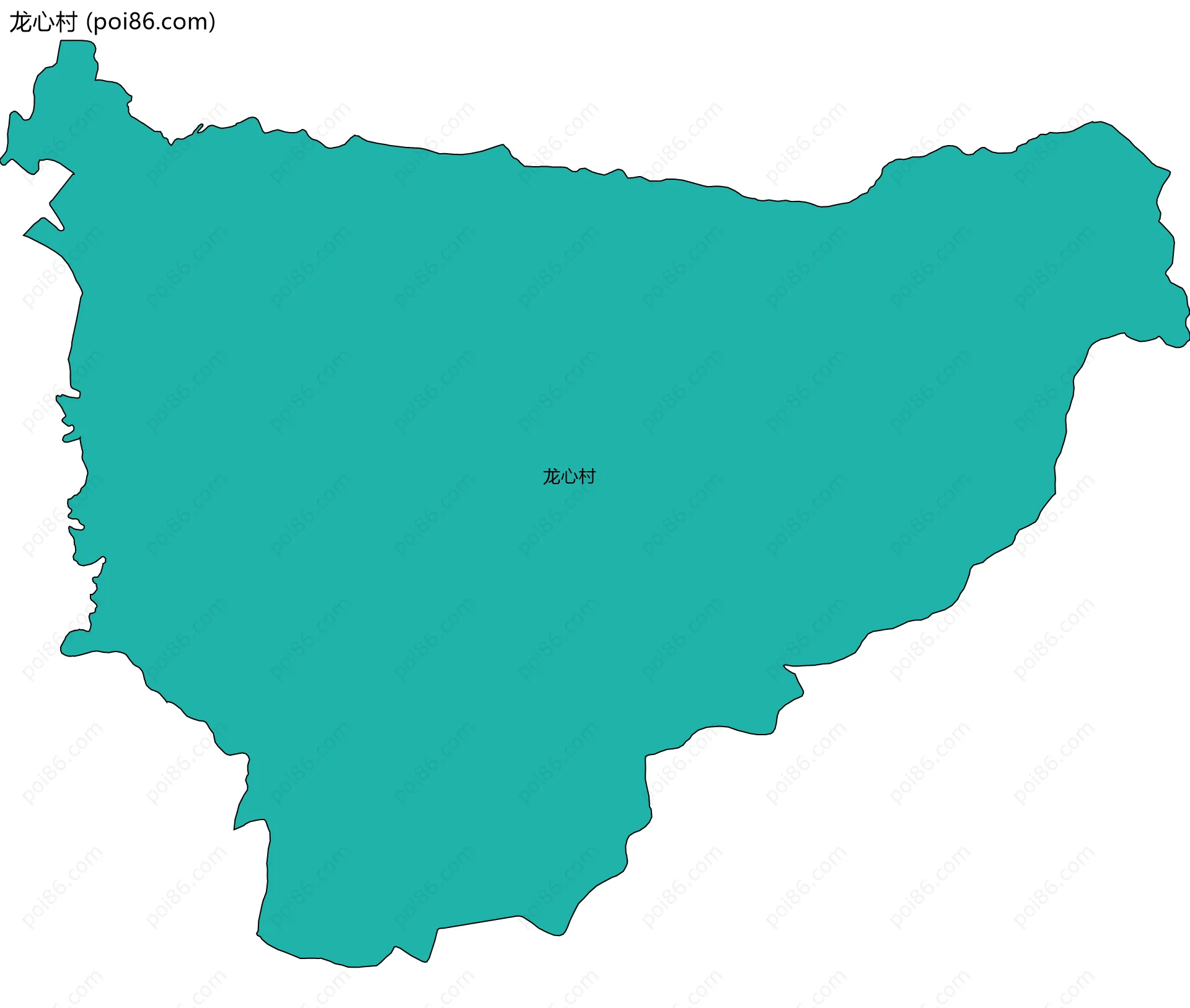 龙心村边界地图