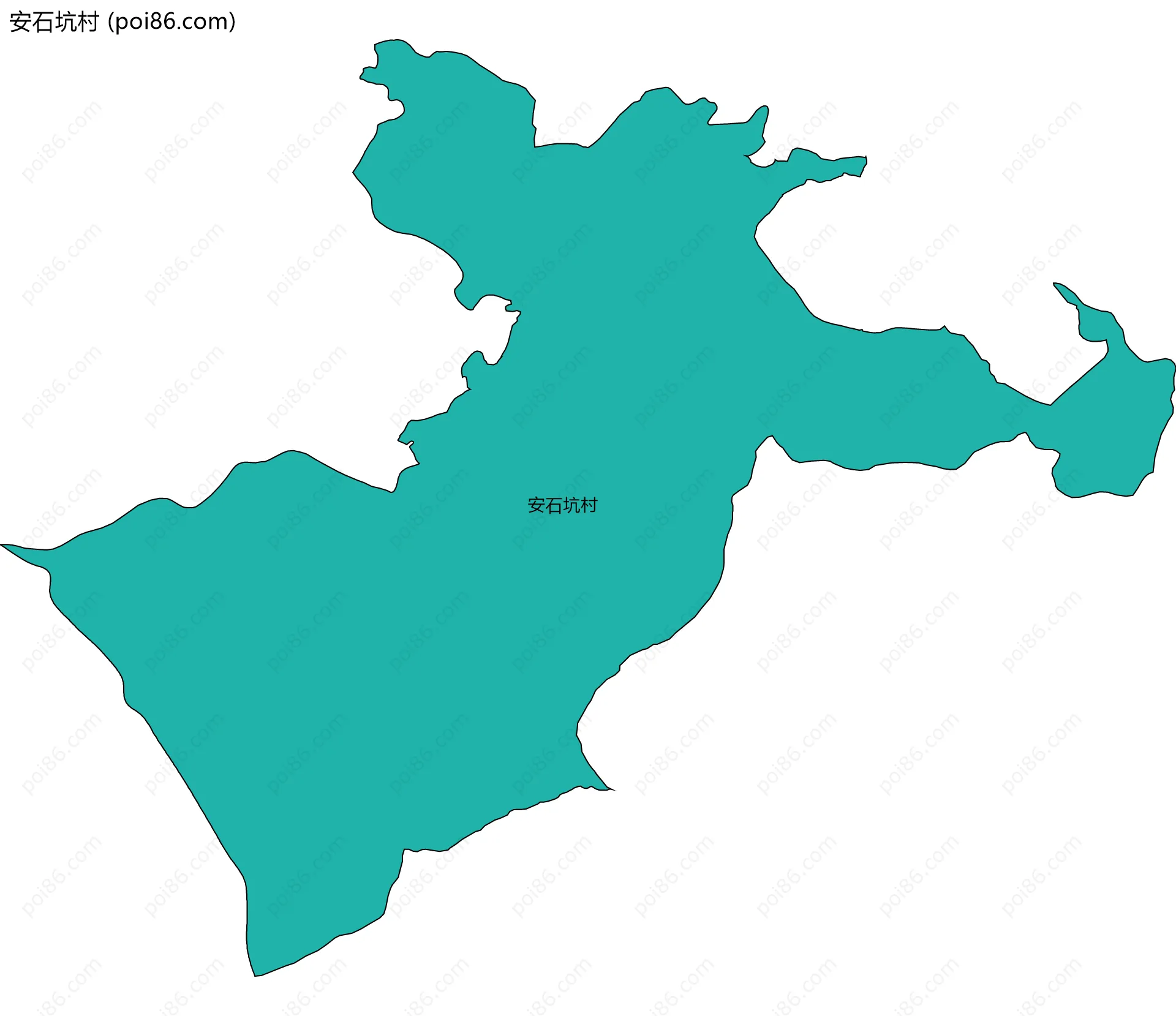 安石坑村边界地图