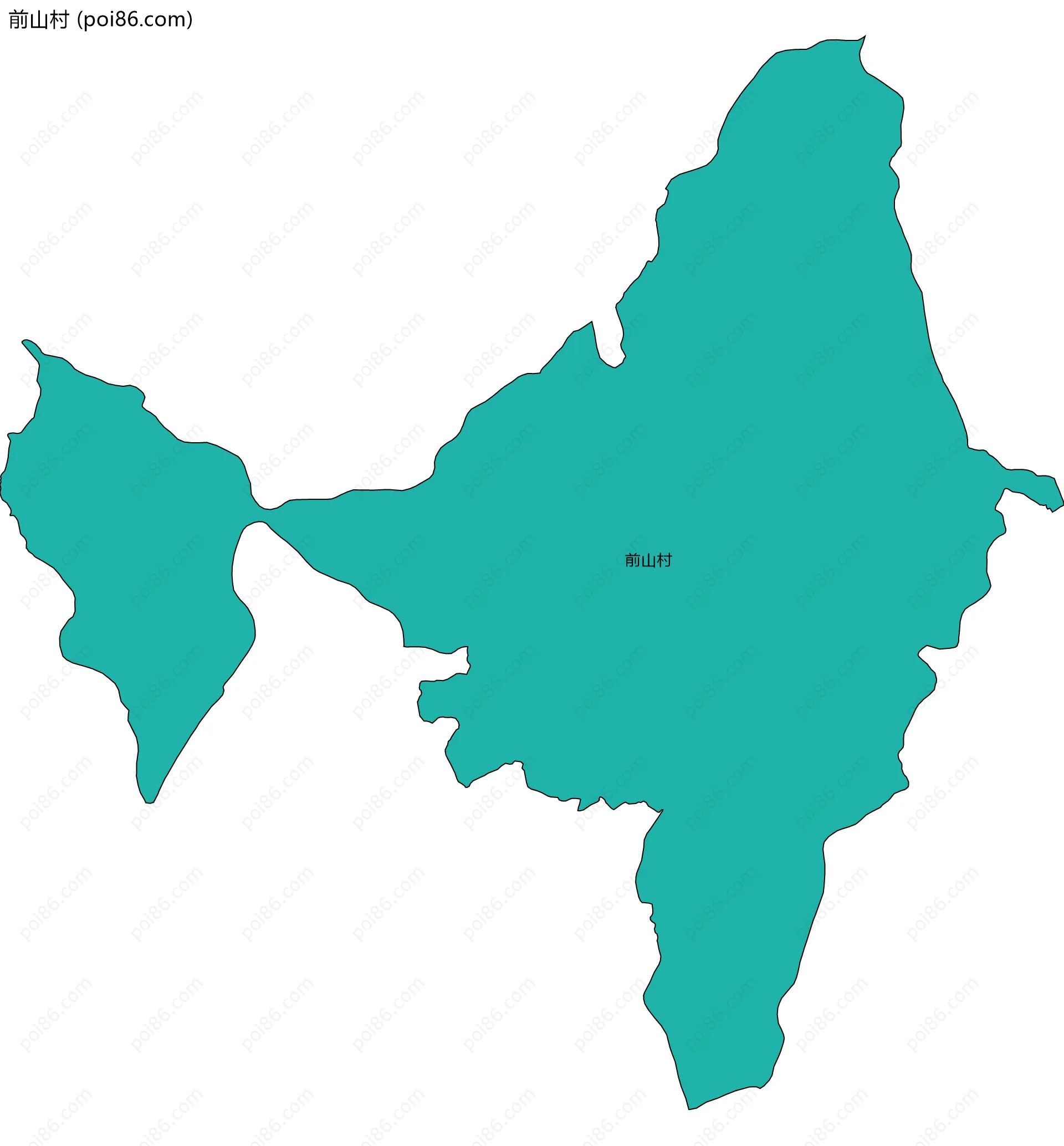 前山村边界地图