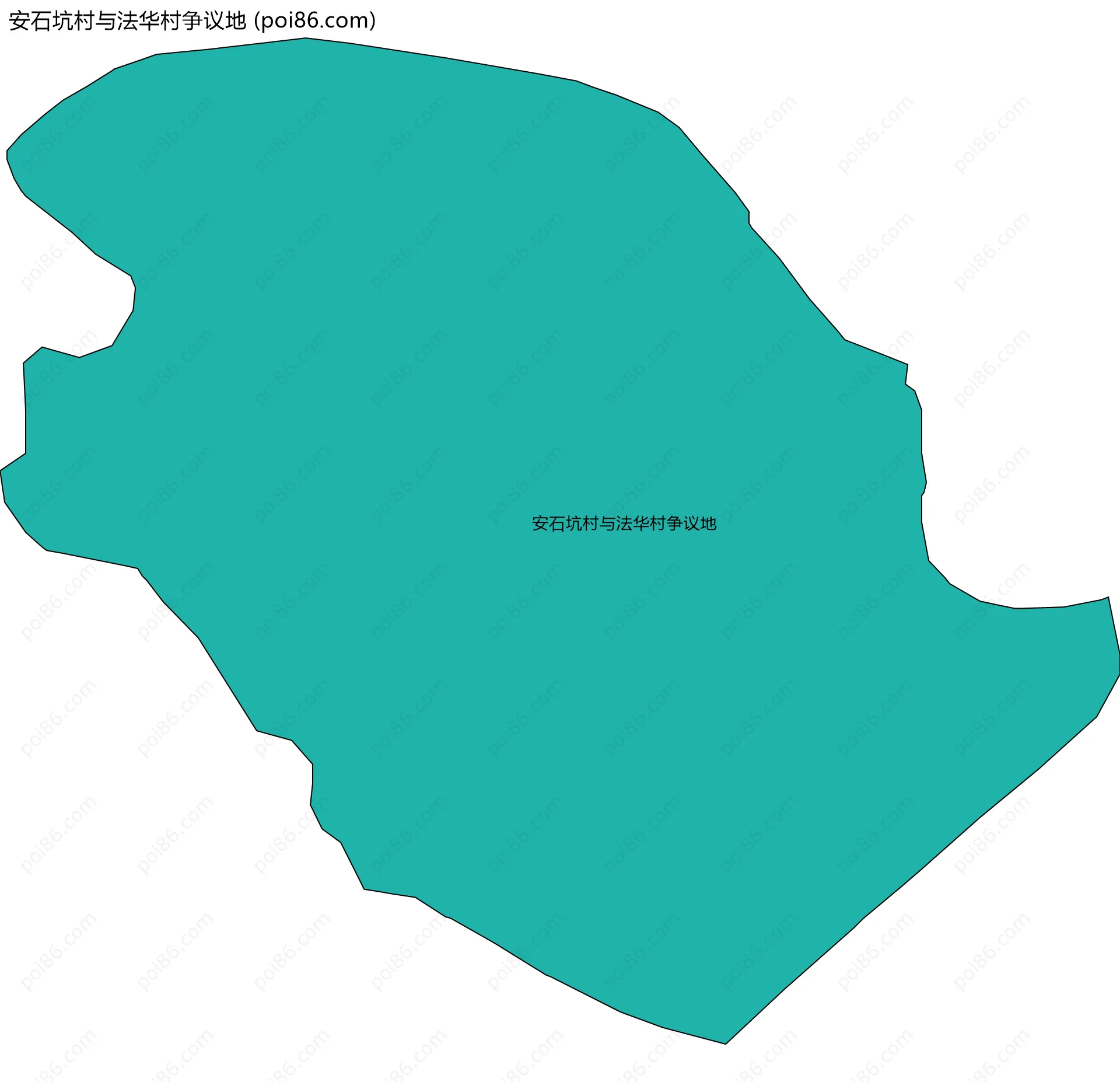 安石坑村与法华村争议地边界地图