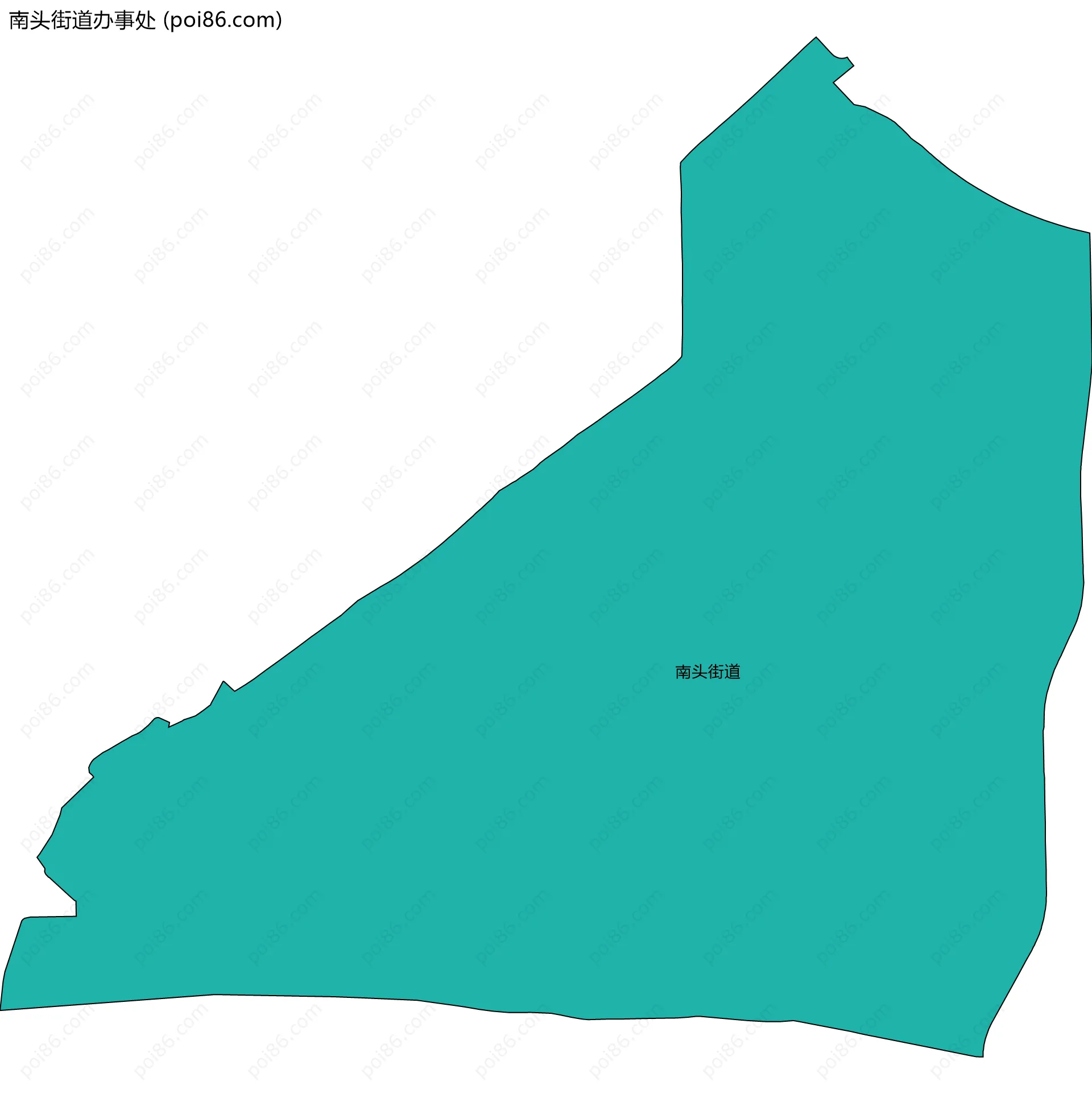 南头街道办事处边界地图(五级行政区划)